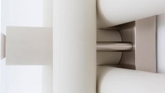 Workstead Hieroglyph Sconce in Painted White and Brushed Nickel