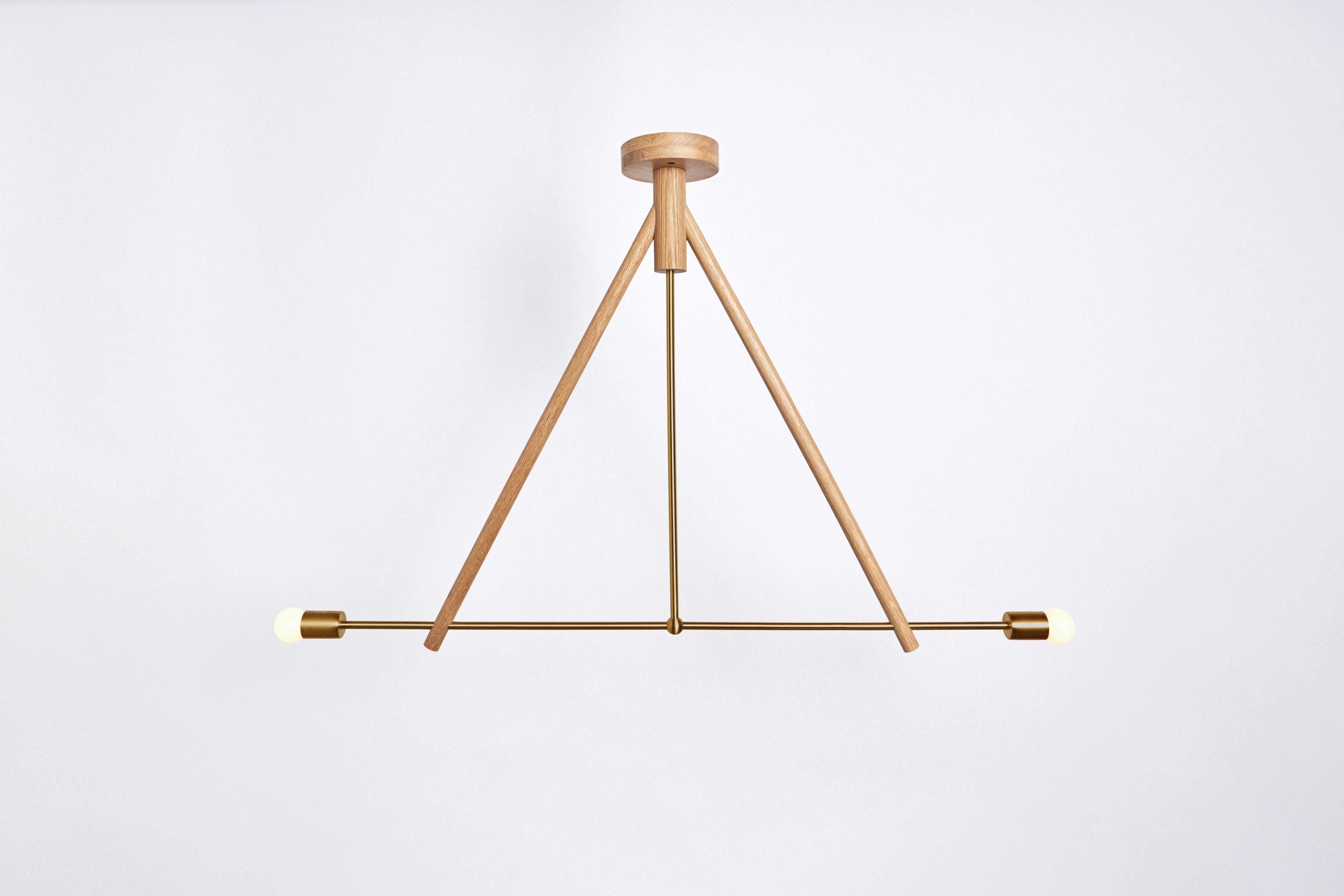Workstead Lodge Chandelier II in Oxidized Ash and Blackened Steel In New Condition For Sale In Floyd, VA