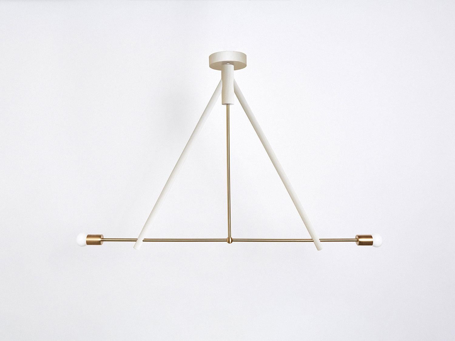 Contemporary Workstead Lodge Chandelier II in Oxidized Ash and Blackened Steel For Sale