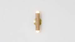 Workstead Lodge Double Sconce in Natural Oak and Hewn Brass