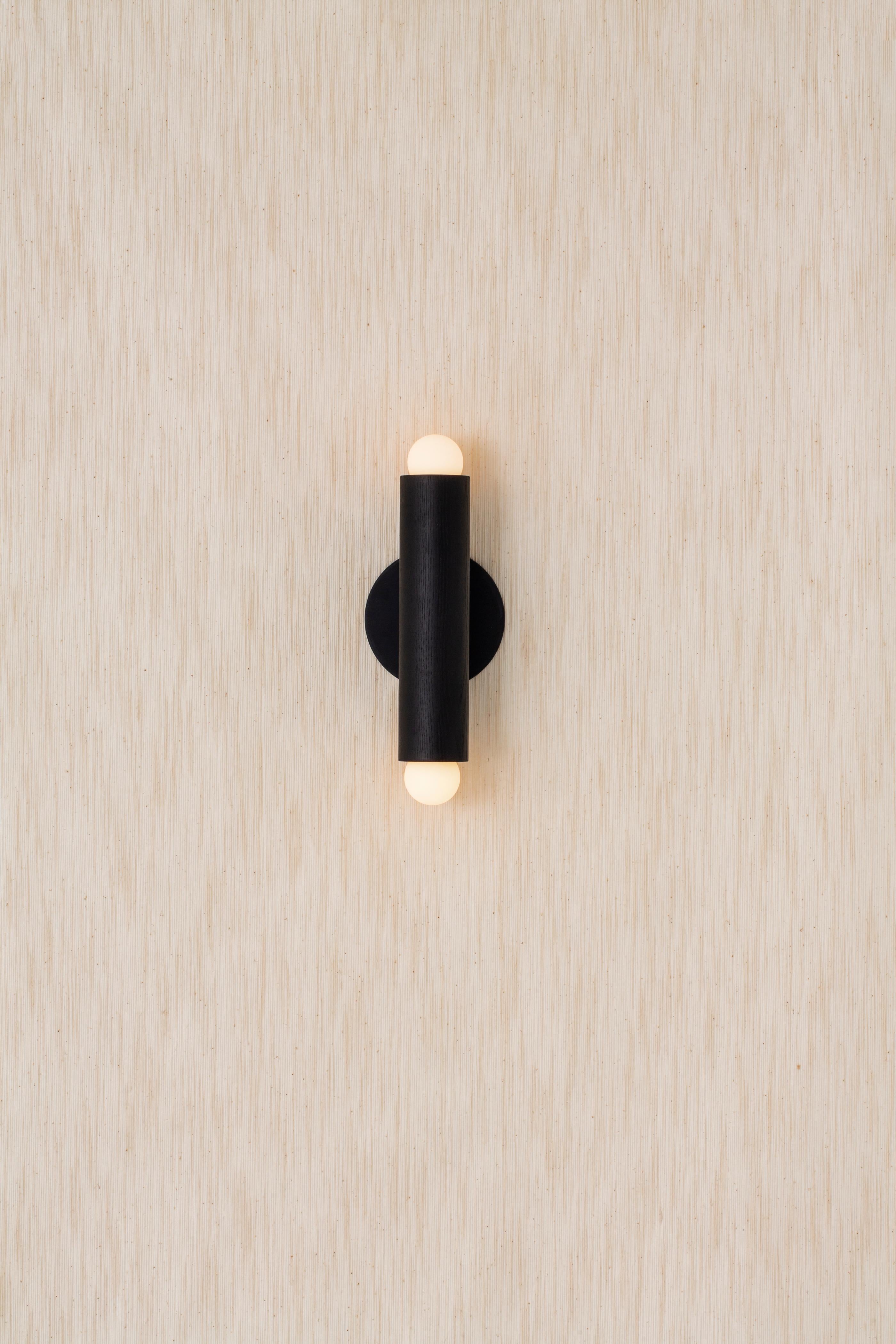 Workstead Lodge Double Sconce in Oxidized Ash and Blackened Steel For Sale 4