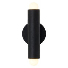 Workstead Lodge Double Sconce in Oxidized Ash and Blackened Steel