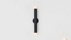 Workstead Lodge Linear Sconce in Oxidized Ash and Blackened Steel