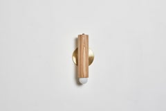 Workstead Lodge Sconce in Natural Oak and Hewn Brass