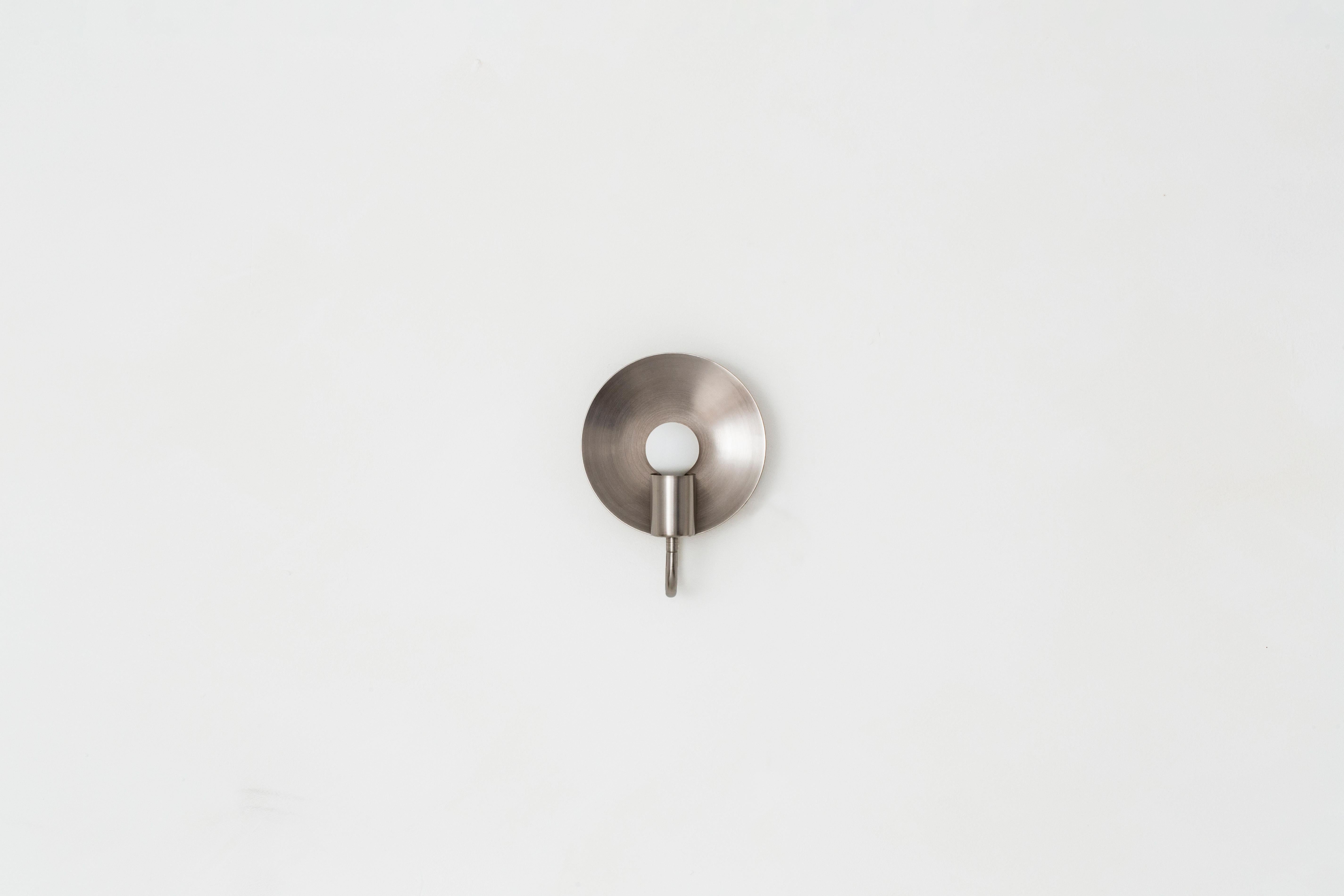 Spun Workstead Orbit ADA Sconce in Hand Finished Bronze For Sale