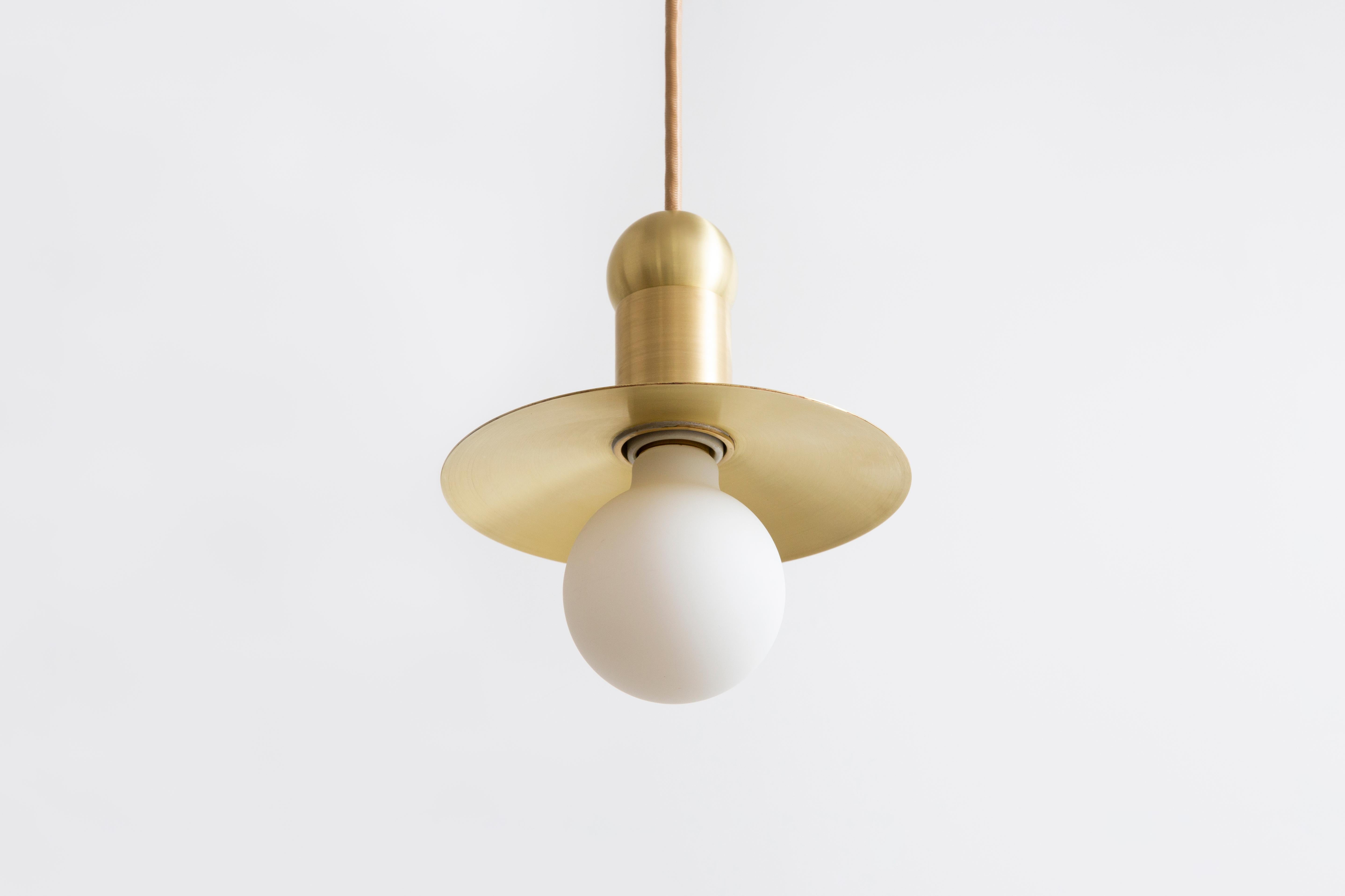 Pendentif Workstead Orbit Cord en nickel brossé en vente 2