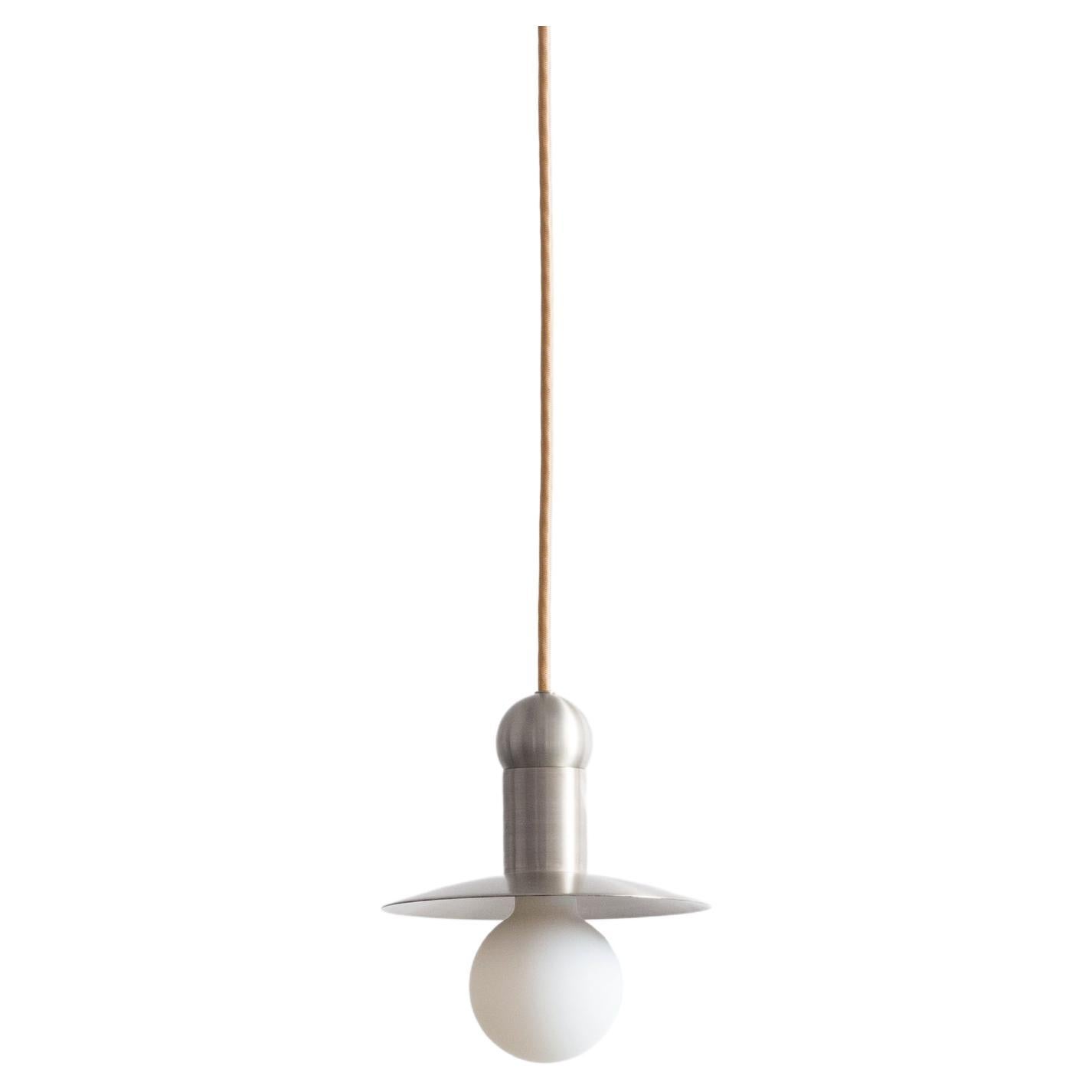 Workstead Orbit Cord Pendant Brushed Nickel For Sale