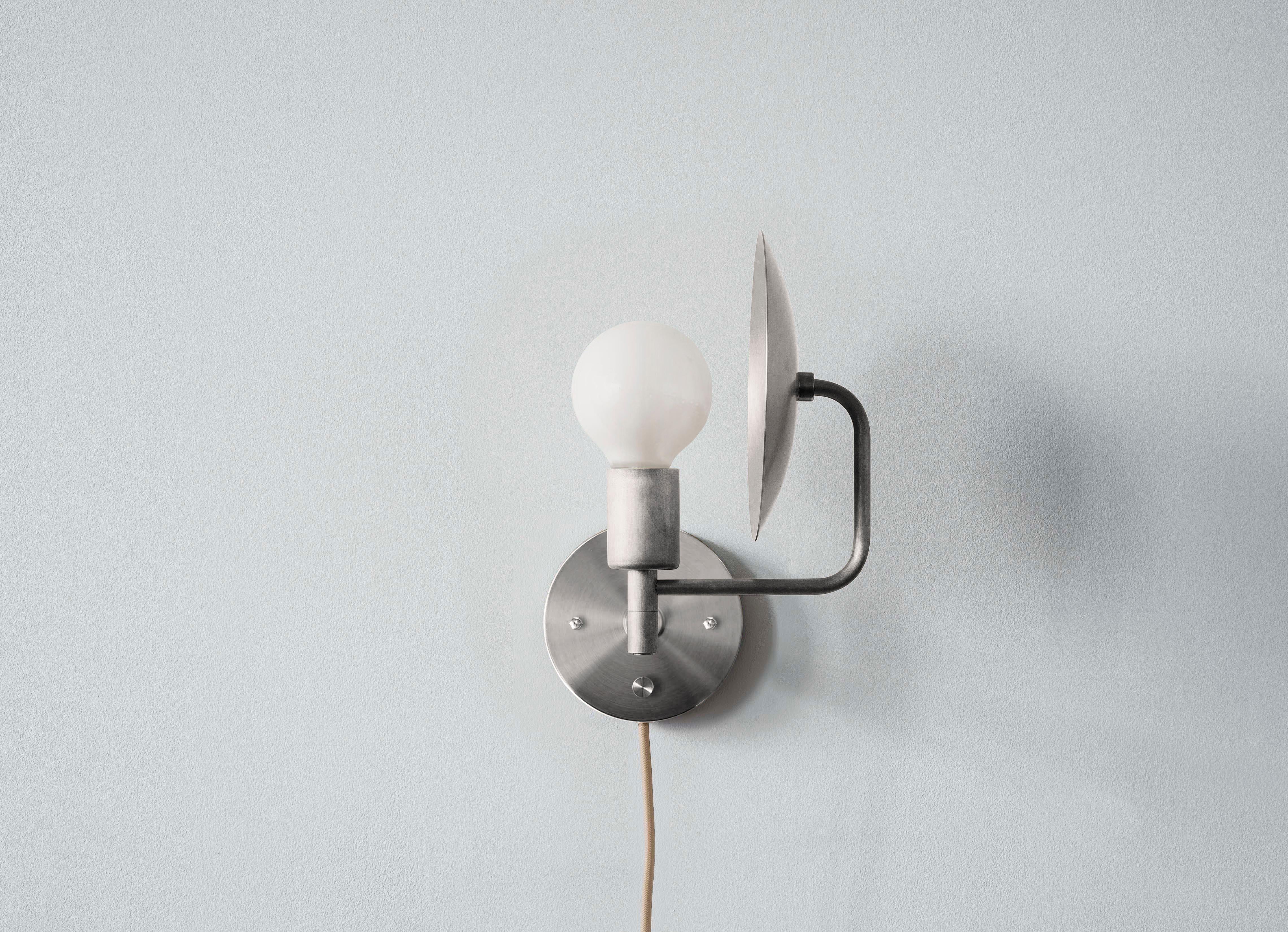 Workstead Orbit Sconce in Brushed Nickel In New Condition For Sale In Hudson, NY