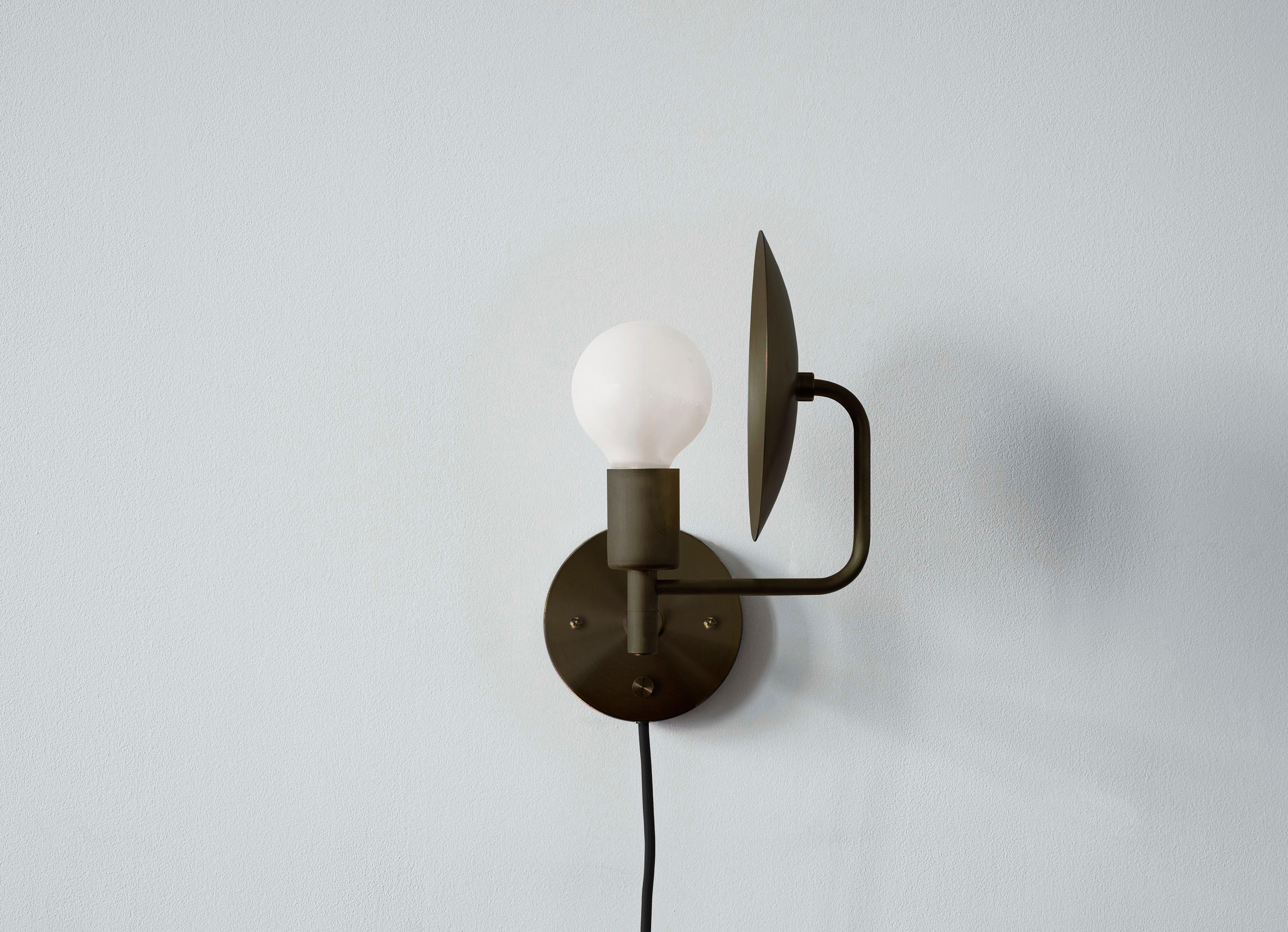 Contemporary Workstead Orbit Sconce in Hand Finished Bronze For Sale