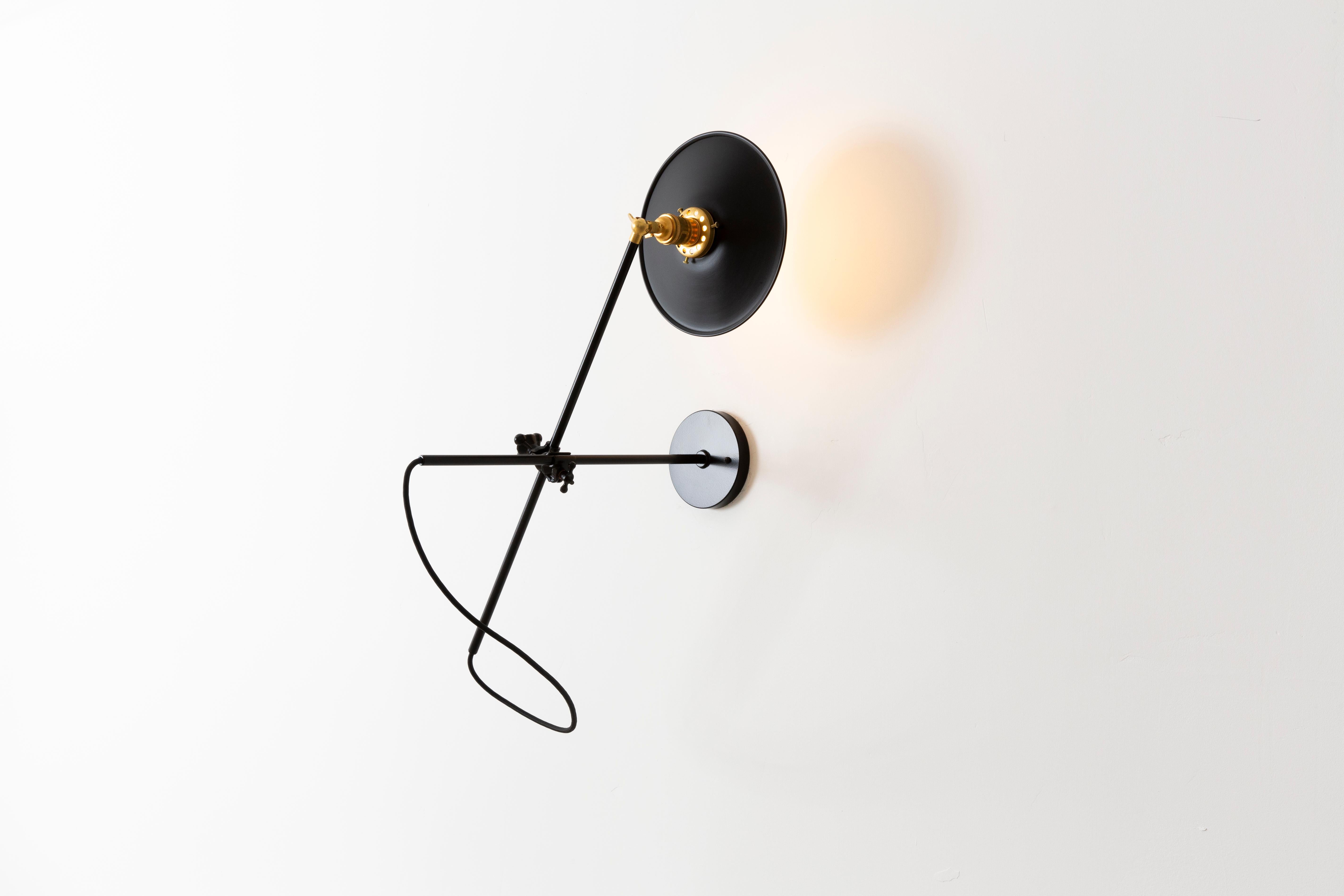 Cast Workstead Industrial Wall Lamp in Industrial Black For Sale