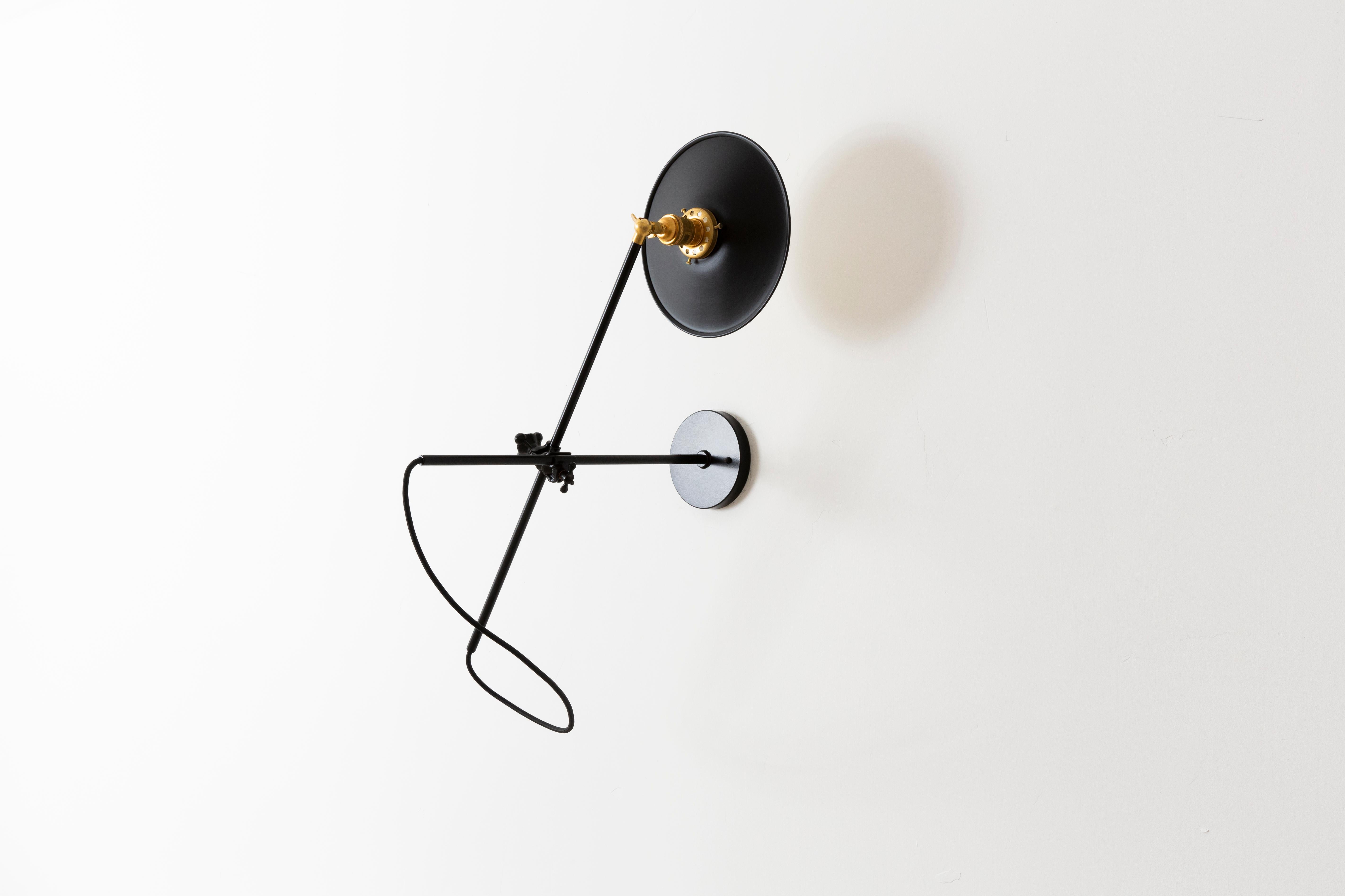 Workstead Industrial Wall Lamp in Industrial Black In New Condition For Sale In Floyd, VA
