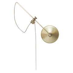 Workstead Plug-In Wall Lamp in Brass with Adjustable Spun Brass Shade