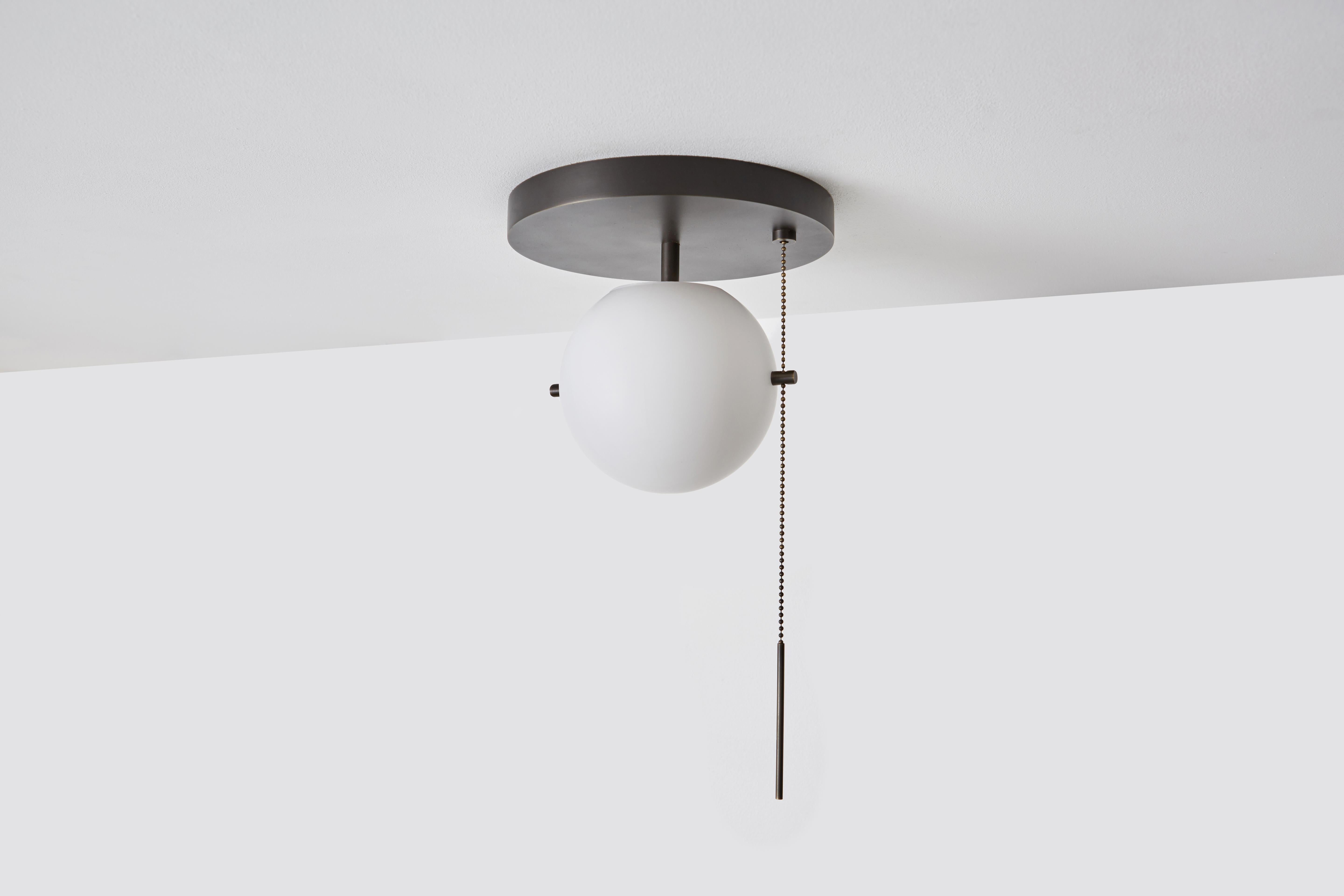 Contemporary Workstead Signal Flush Mount / Pendant in Brushed Nickel For Sale