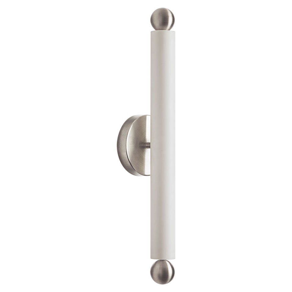 Workstead Tube-Wandleuchter / Einbaubeleuchtung Medium aus gebürstetem Nickel