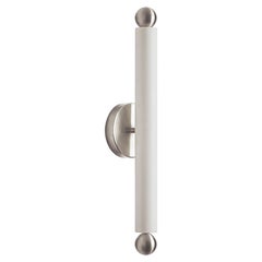 Workstead Tube Sconce / Flush Mount Medium Brushed Nickel