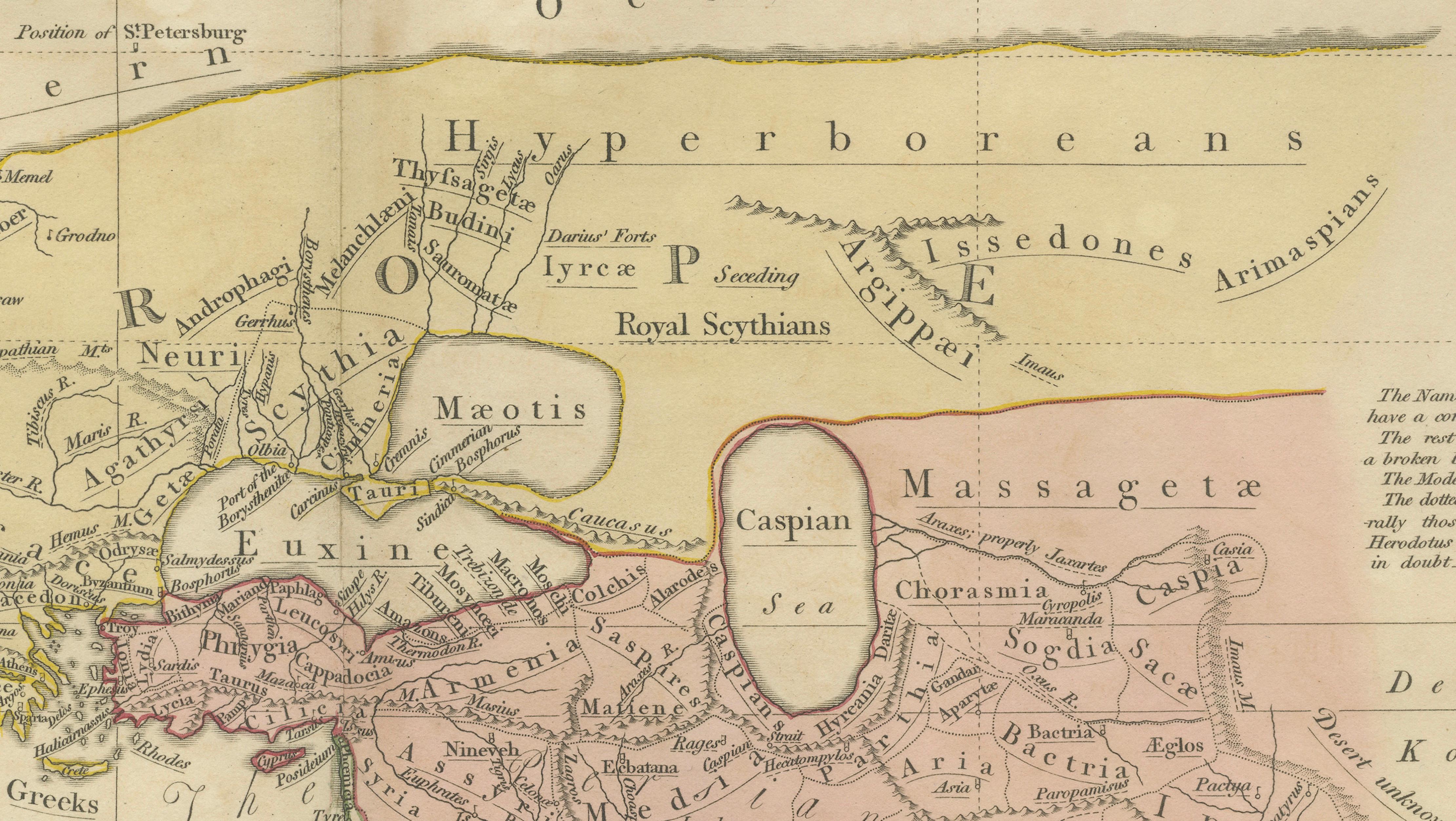World According to Herodotus – Antique Classical World Map, Wilkinson 1819