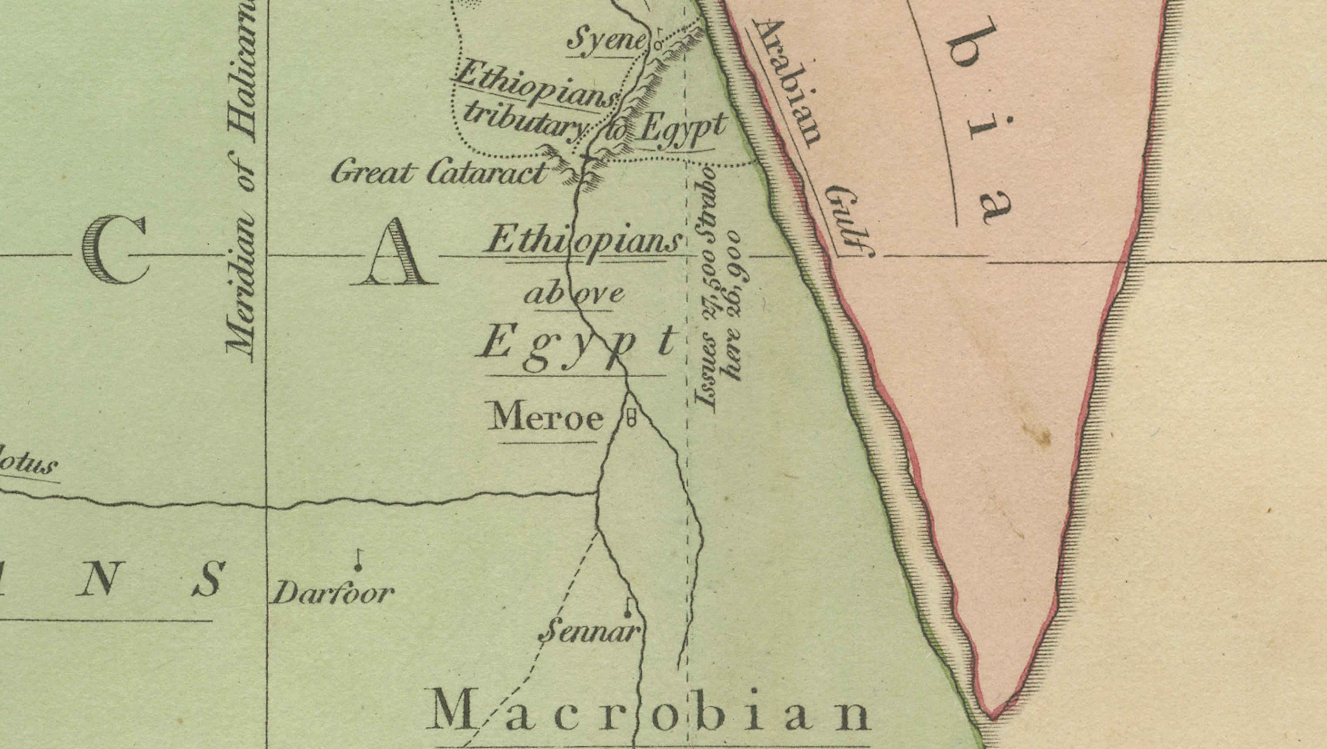 World According to Herodotus – Antique Classical World Map, Wilkinson 1819