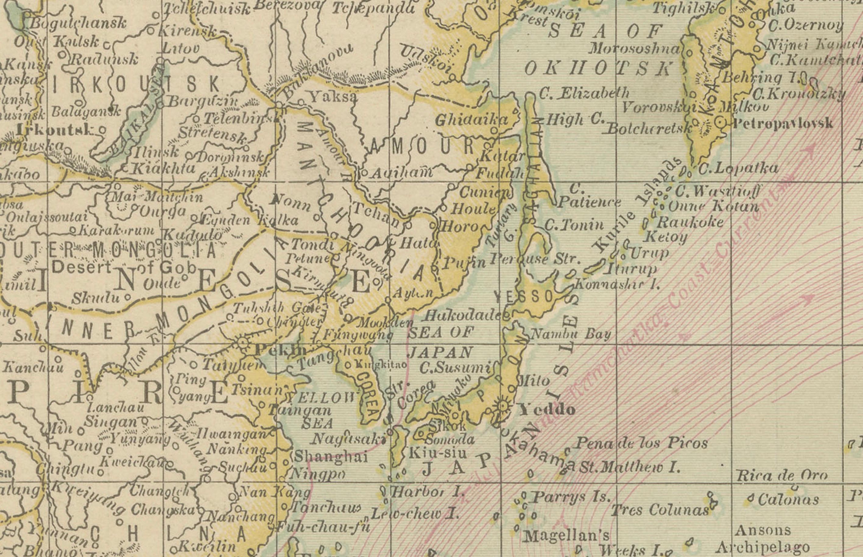 Antique Map of Mexico – Rand McNally, circa 1888

This antique map titled “Rand, McNally & Co.’s Mexico” was published around 1888 and depicts Mexico in the late 19th century, a period of modernization and national consolidation under the Porfirio