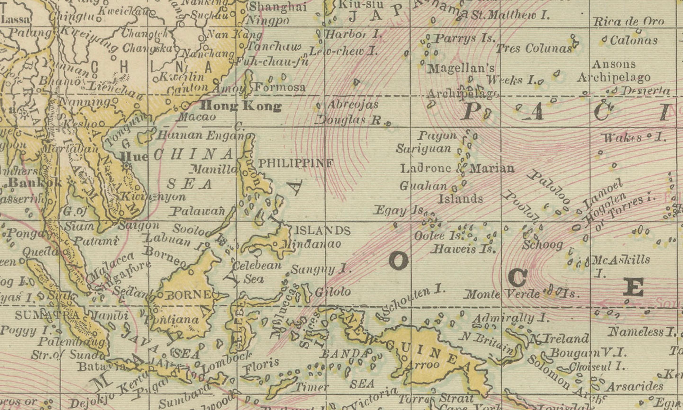 American World Antique Map c.1888 – Rand McNally, Continents & Territories For Sale
