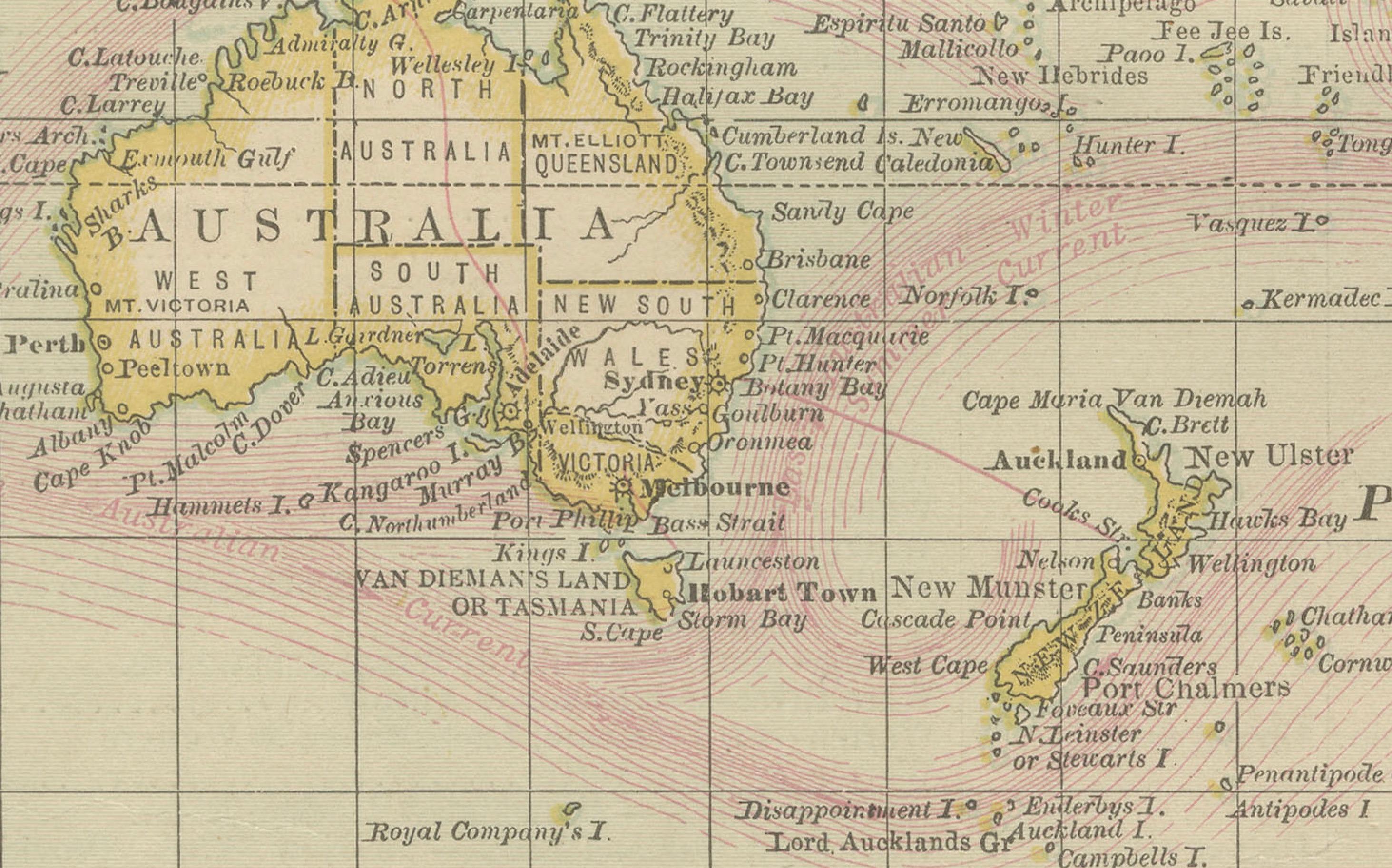 Engraved World Antique Map c.1888 – Rand McNally, Continents & Territories For Sale