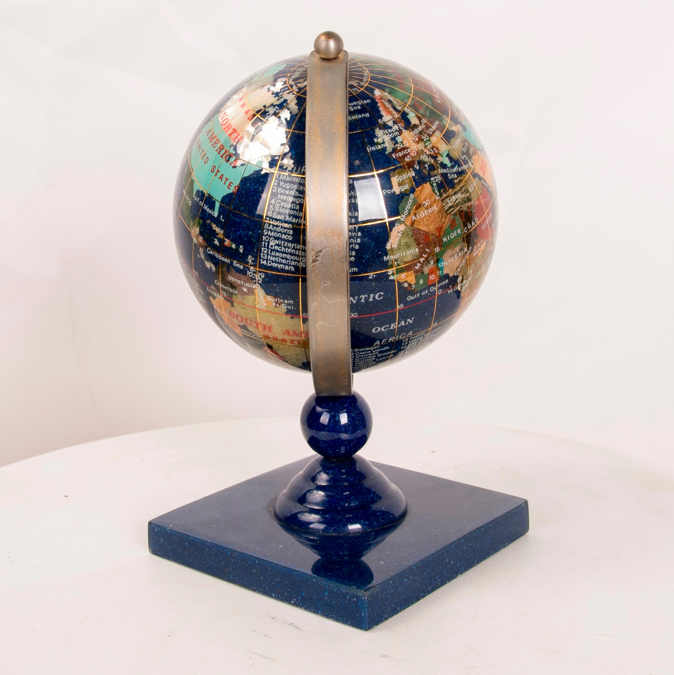 globe made from stones