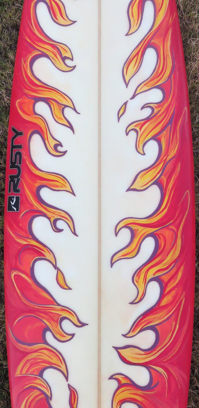 surfboard flames