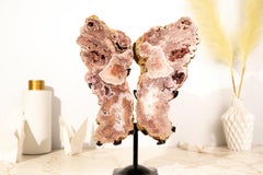 Sculptural Red and Pink Amethyst Geode Naturally Formed as Wings