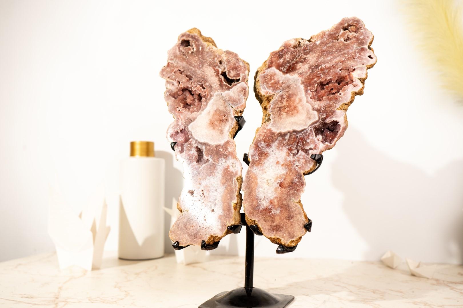 Geode scultoreo di ametista rossa e rosa formata naturalmente come un'ala In condizioni Nuovo in vendita a Ametista Do Sul, BR