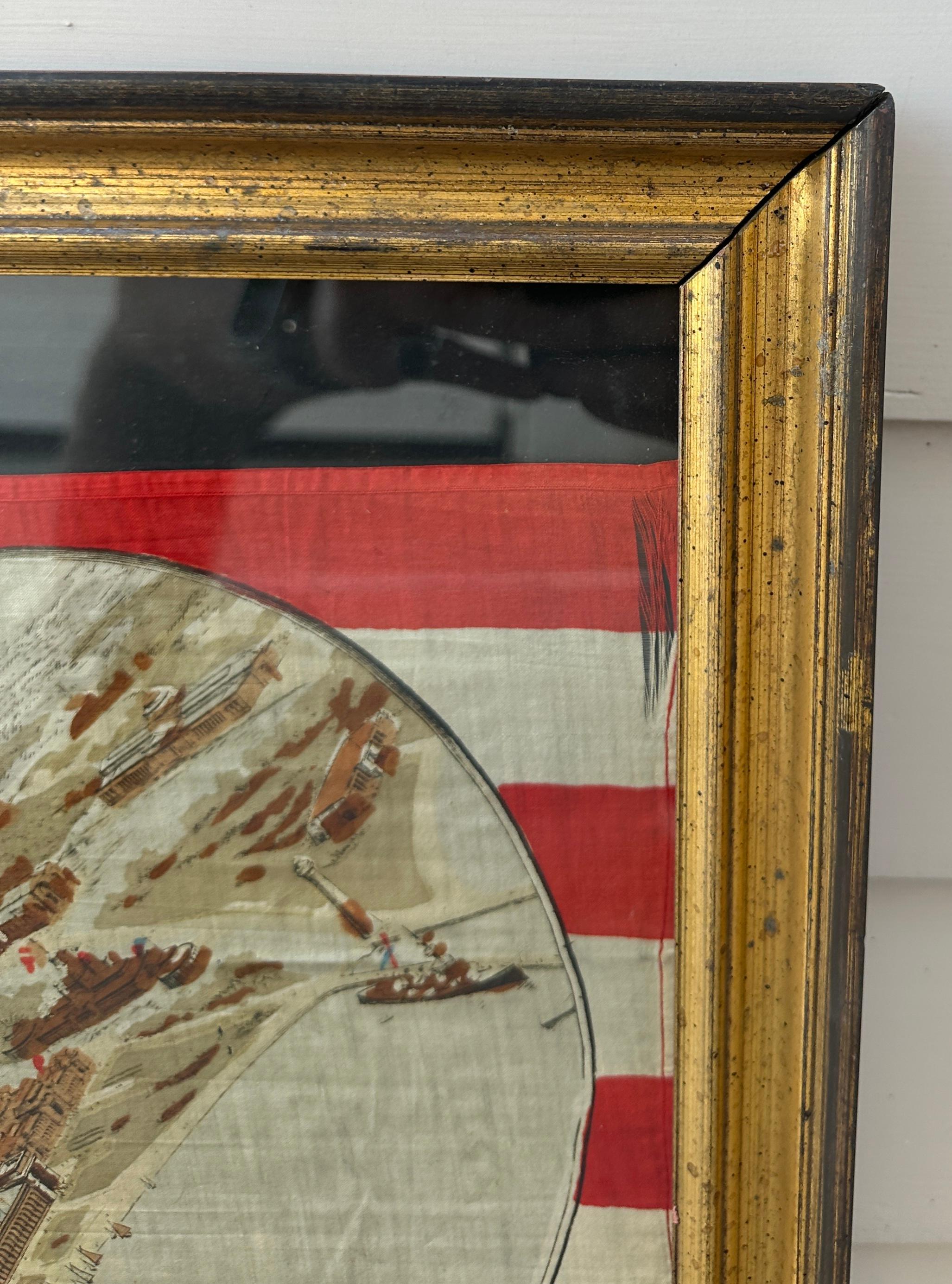 Artisanat World Fair Chicago Bandana Signed and Dated 1893 en vente