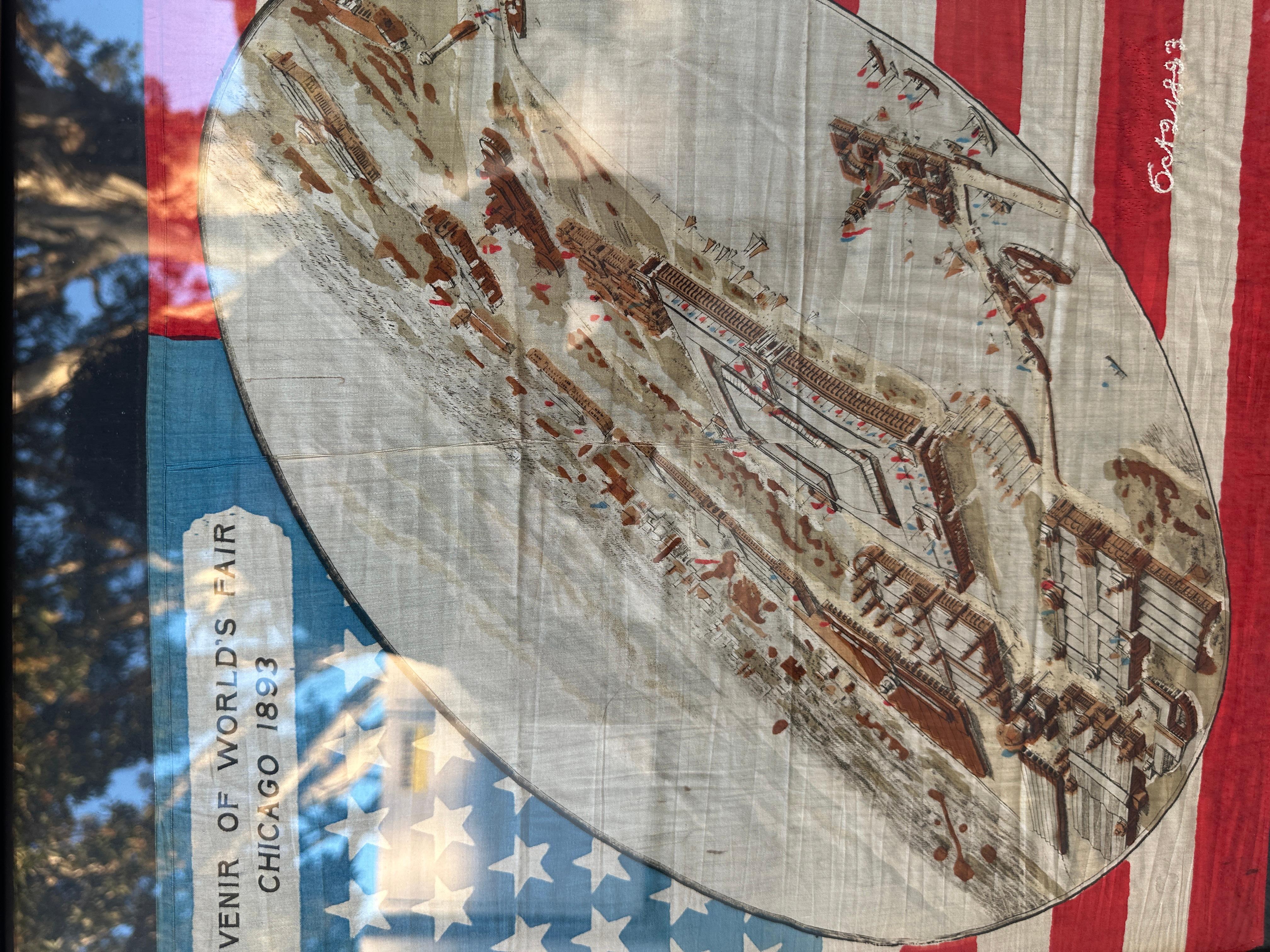 World Fair Chicago Bandana Signed and Dated 1893 en vente 1