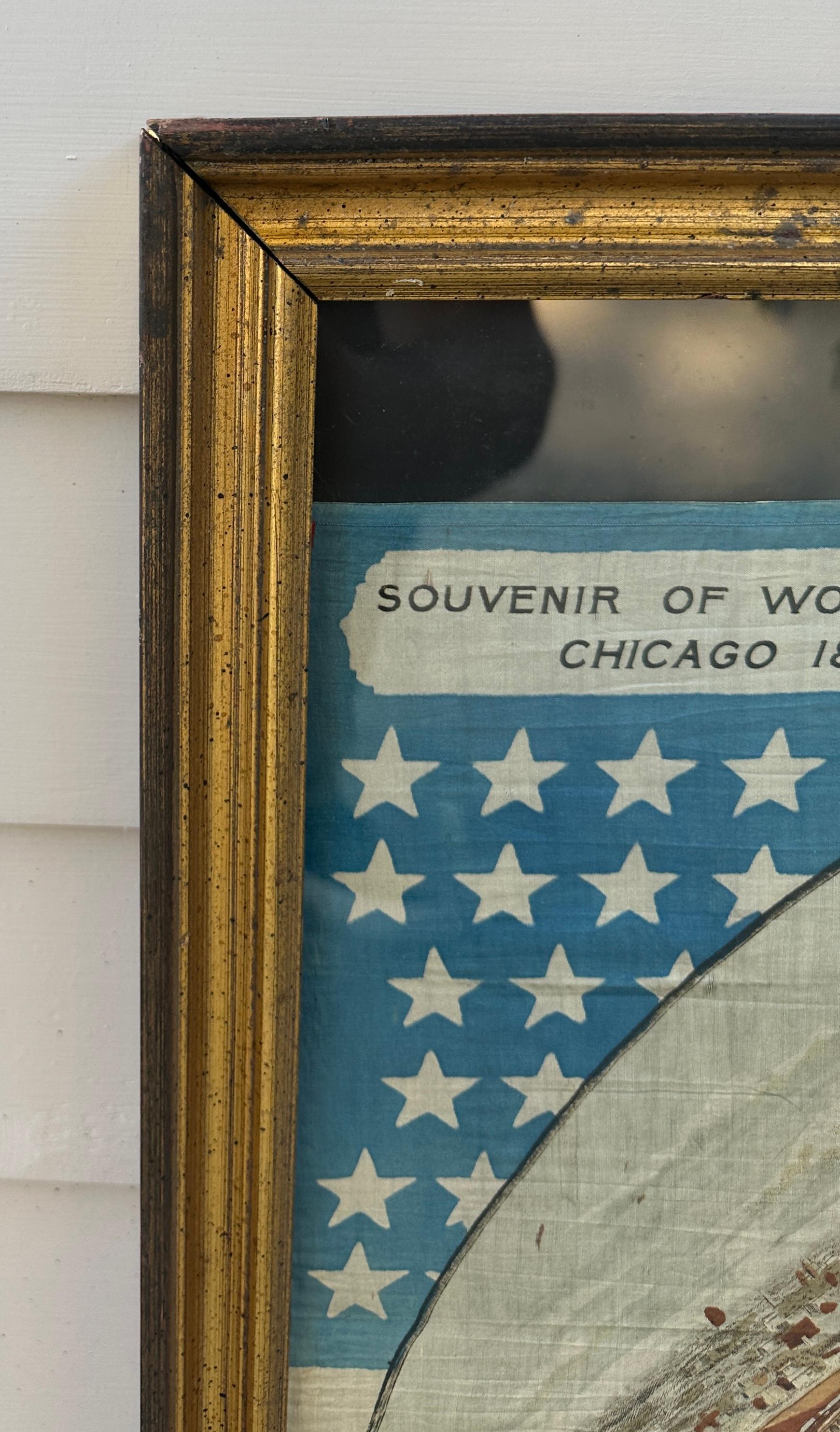 World Fair Chicago Bandana Signed and Dated 1893 en vente 2