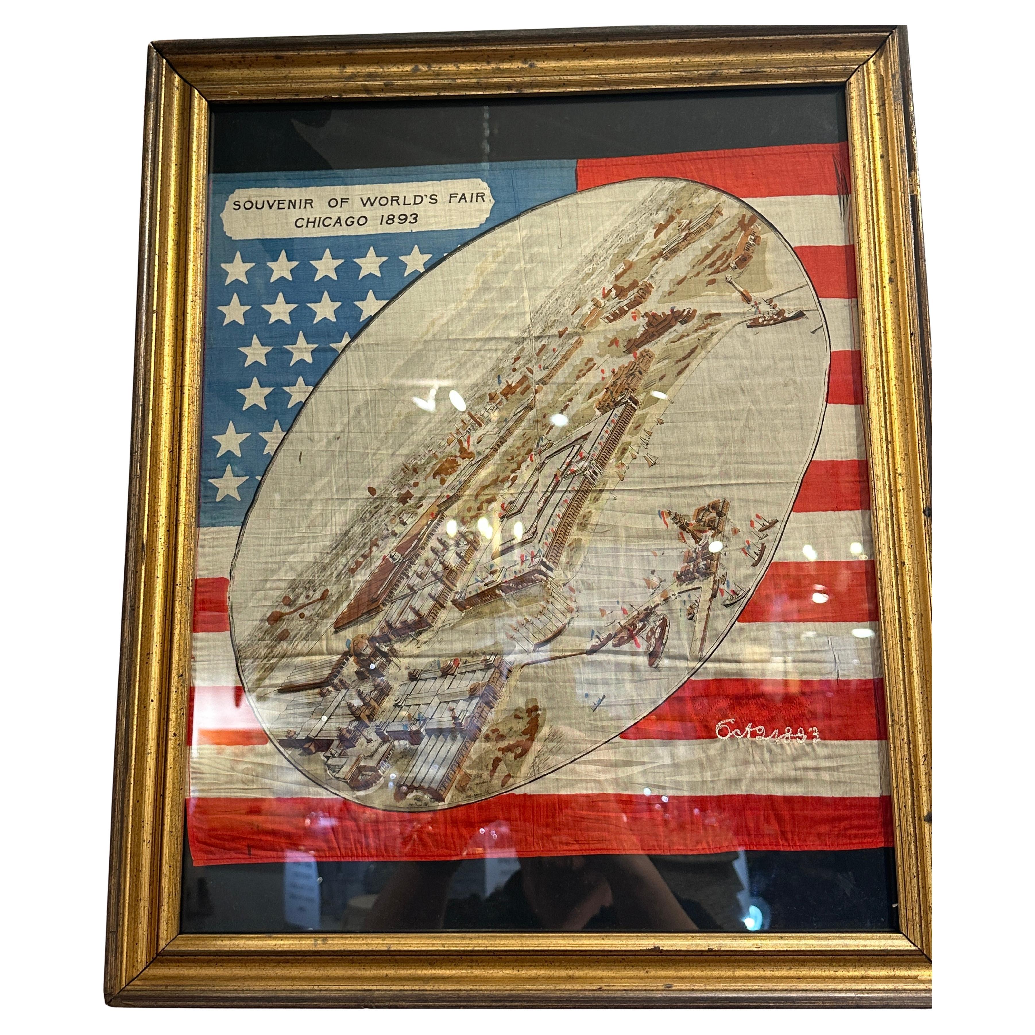 World Fair Chicago Bandana Signed and Dated 1893