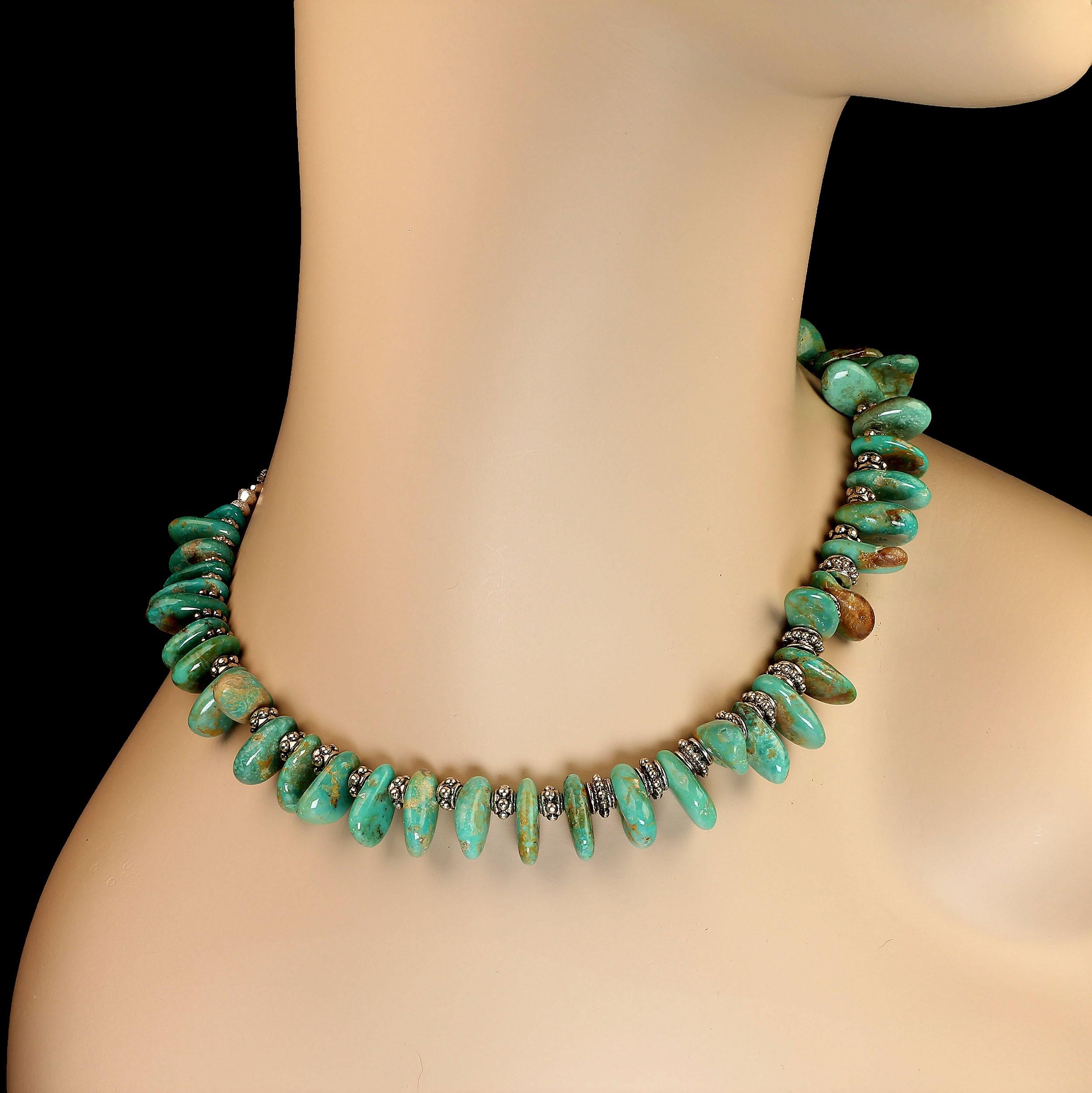 Artist AJD 19 Inch World Famous Elisa Turquoise Choker Necklace