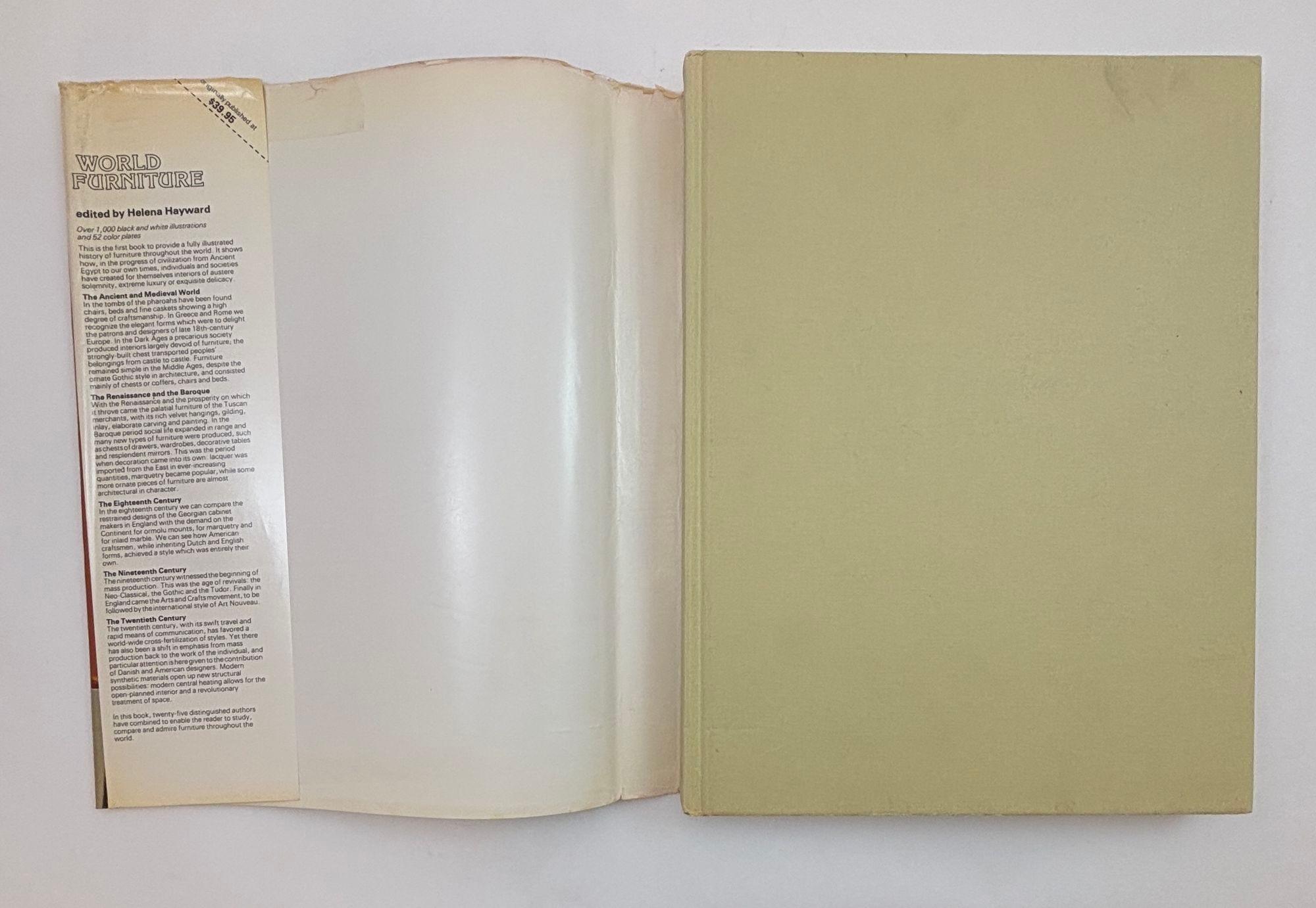 World Furniture an Illustrated History by Helena Hayward 1981 In Fair Condition For Sale In North Hollywood, CA