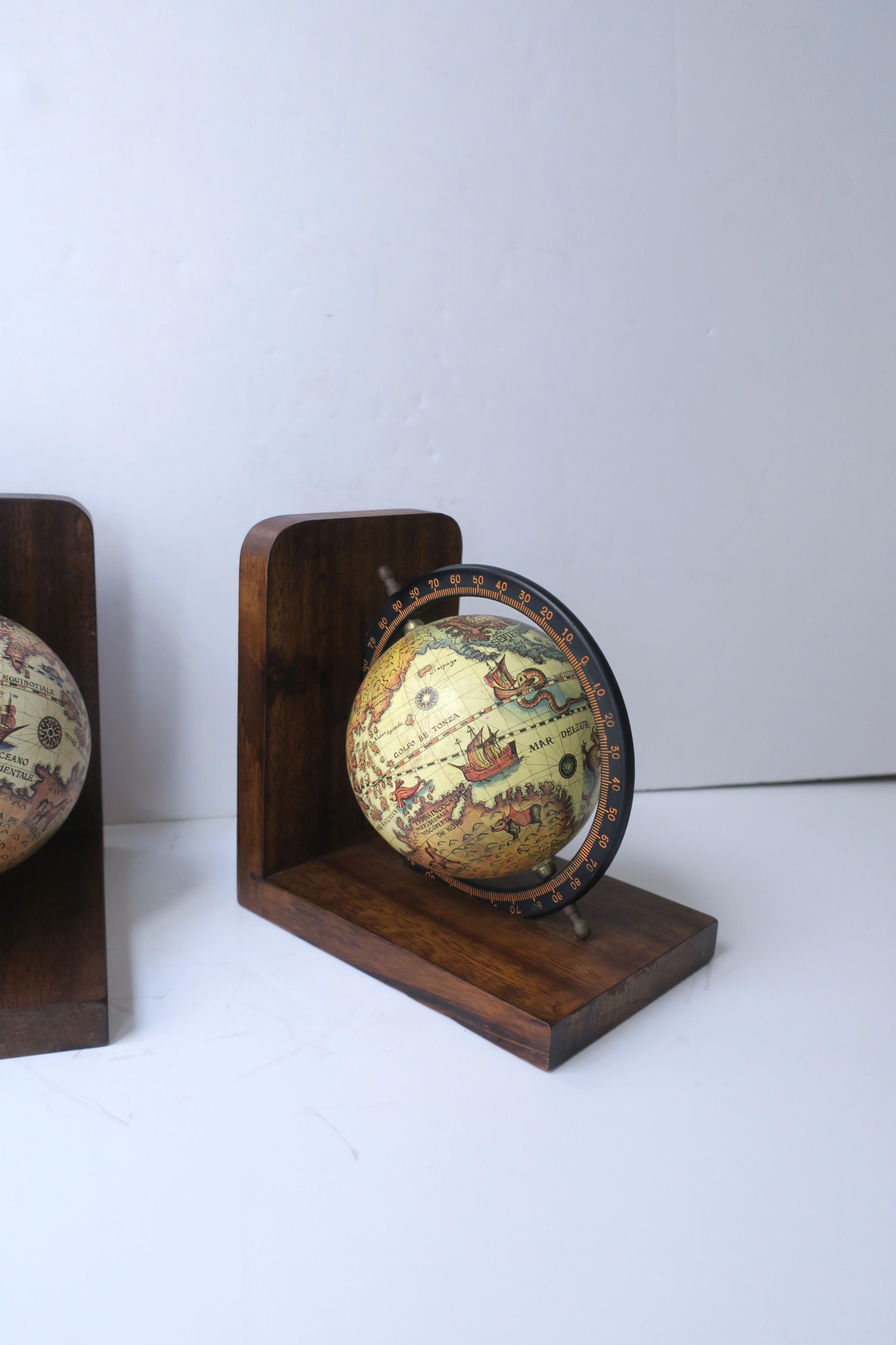 World Globe Bookends 3