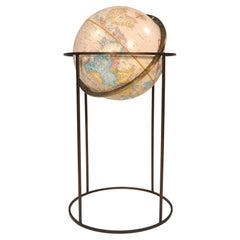 Vintage World Globe in the Style of Paul McCobb