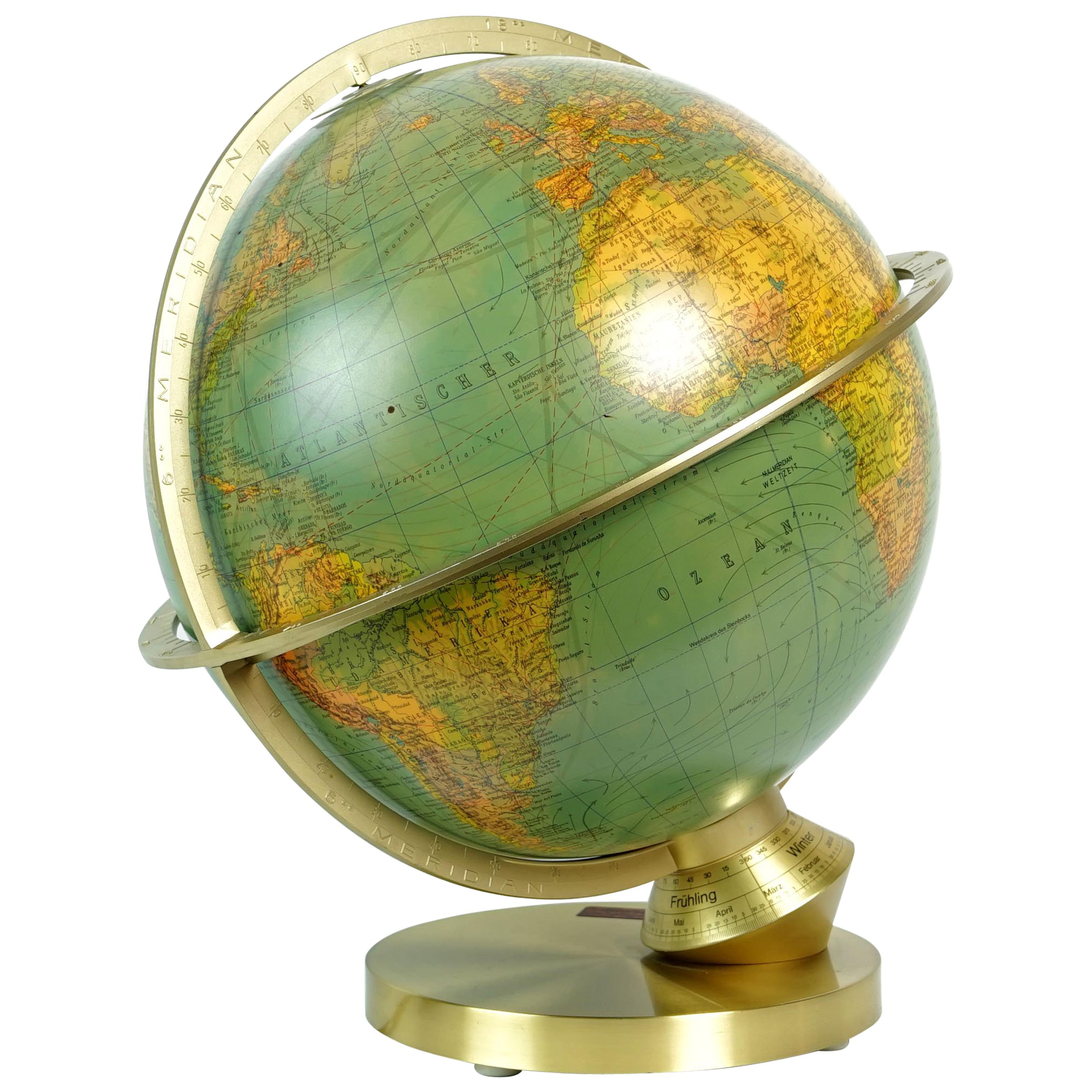 World Globe Light Columbus Duplex Germany, 1970s For Sale