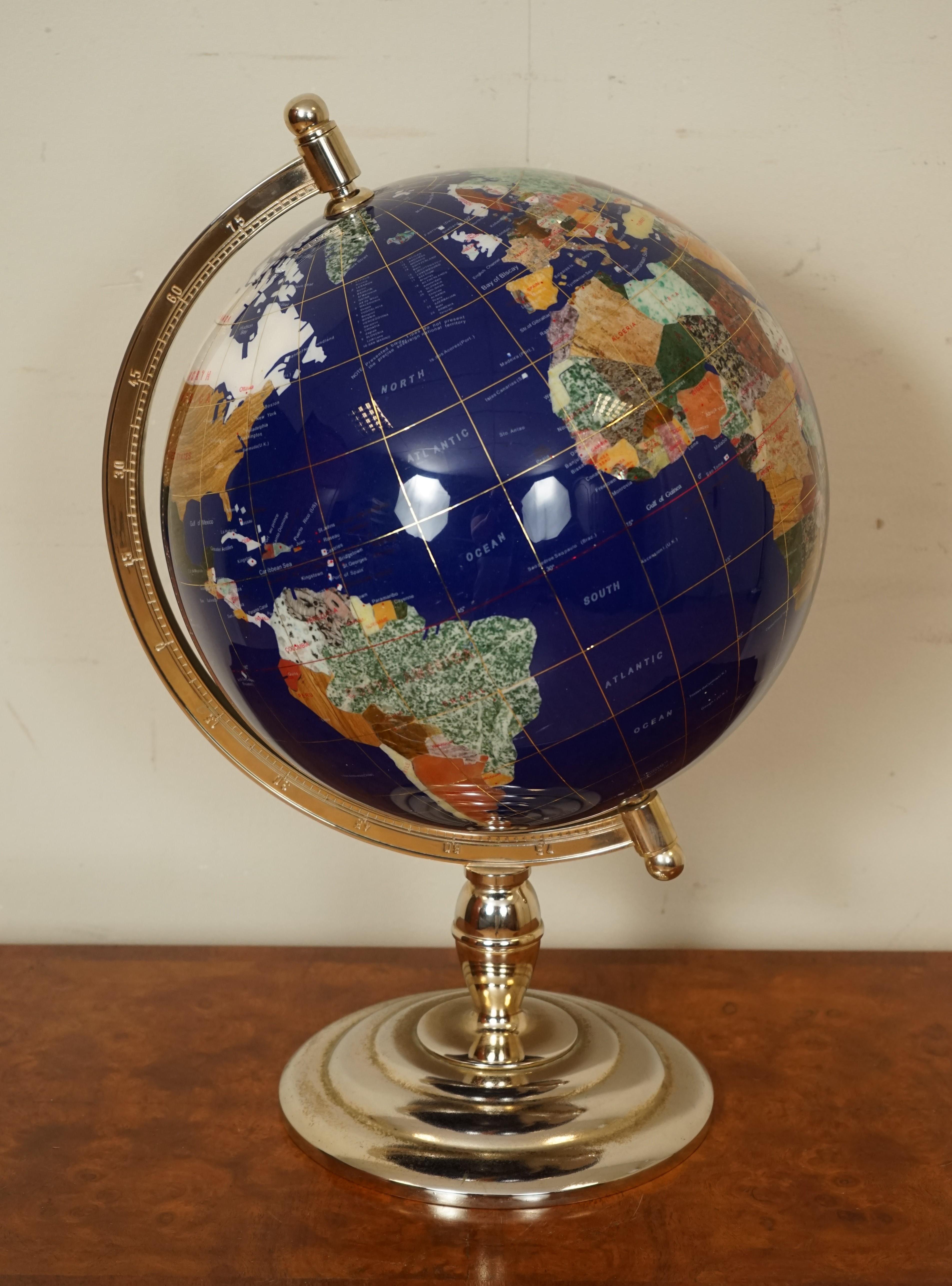 globe made out of gemstones