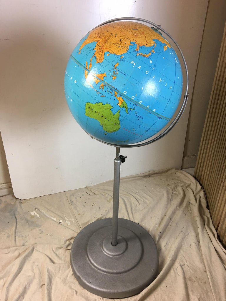 World Globe on Stand at 1stDibs
