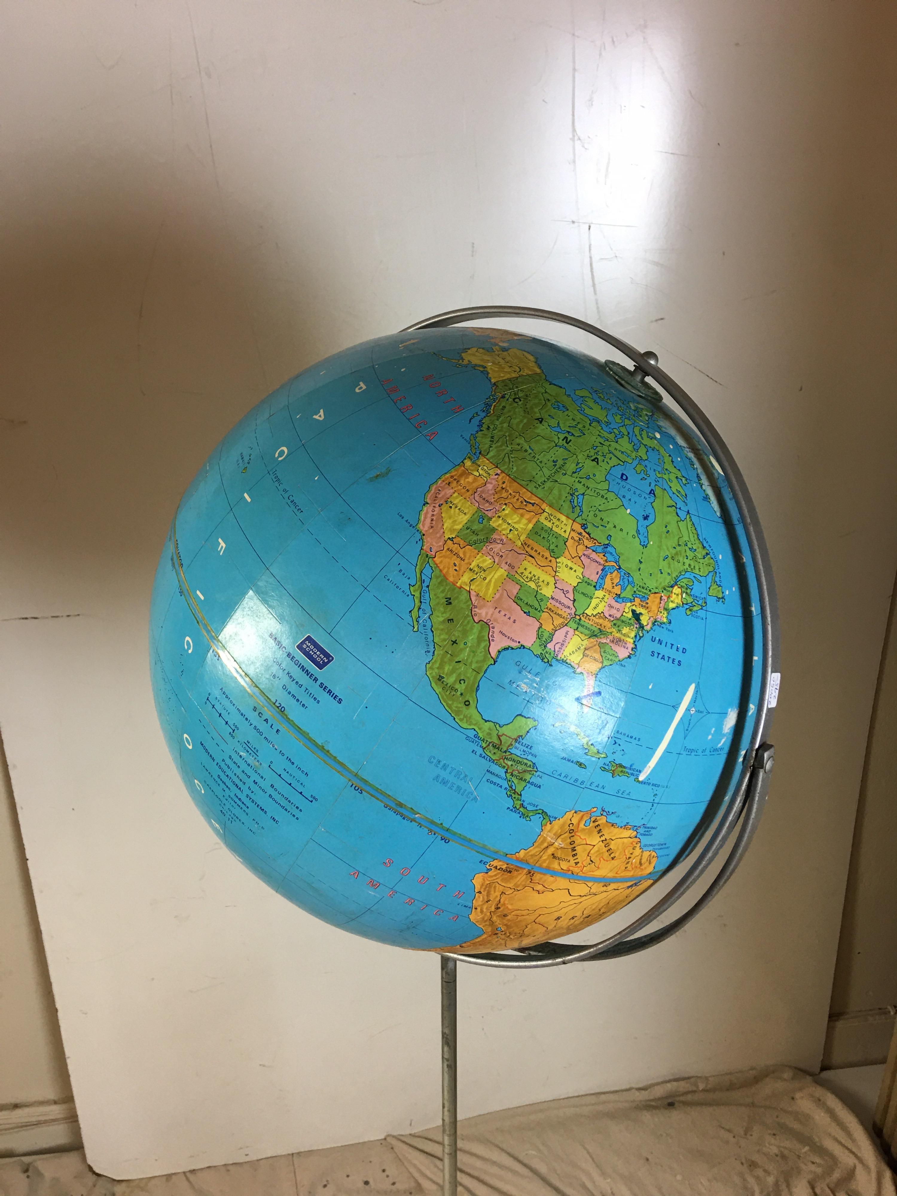 world globes on stands