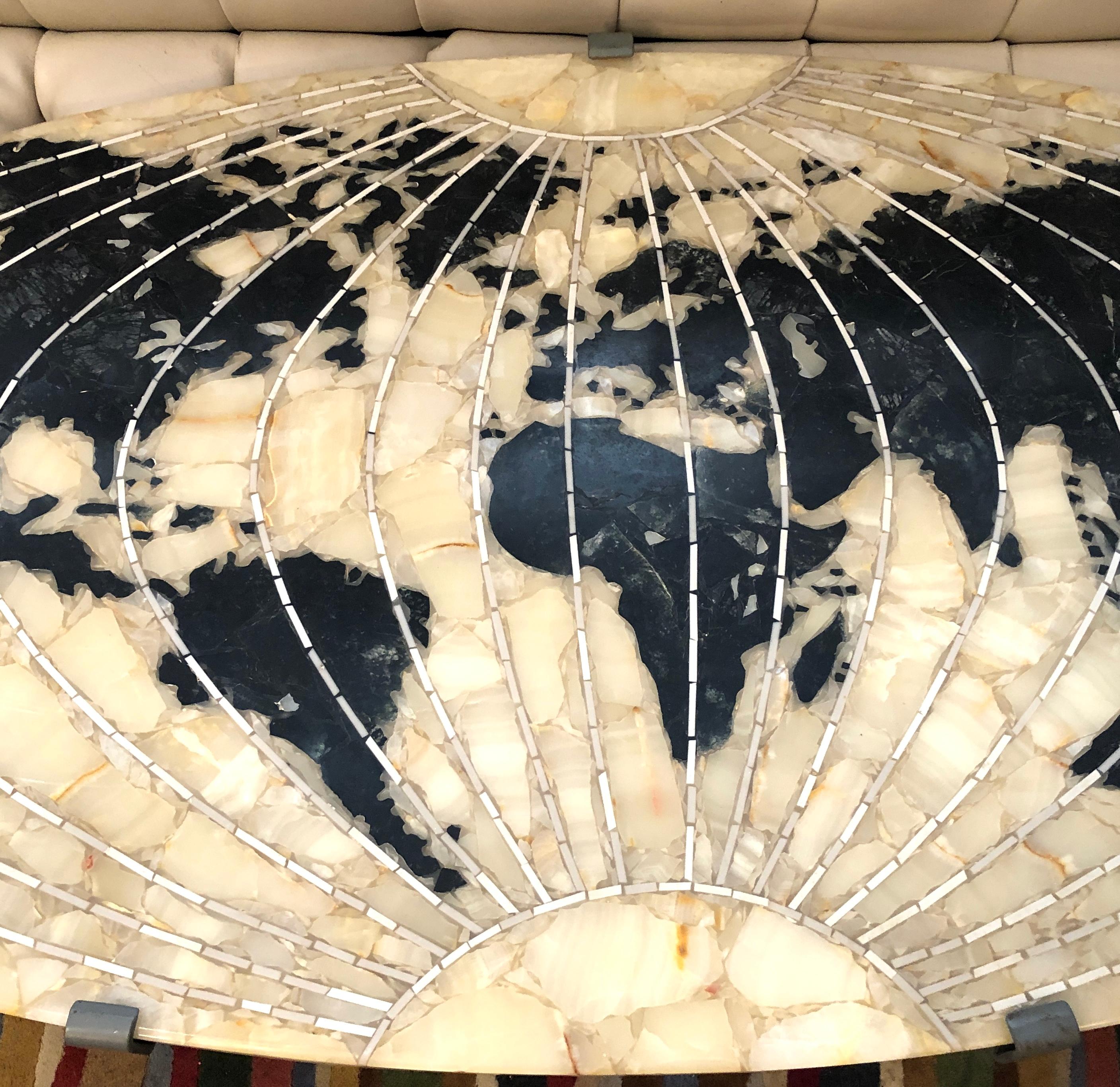'World Globe' Stone Wall Sculpture For Sale 6