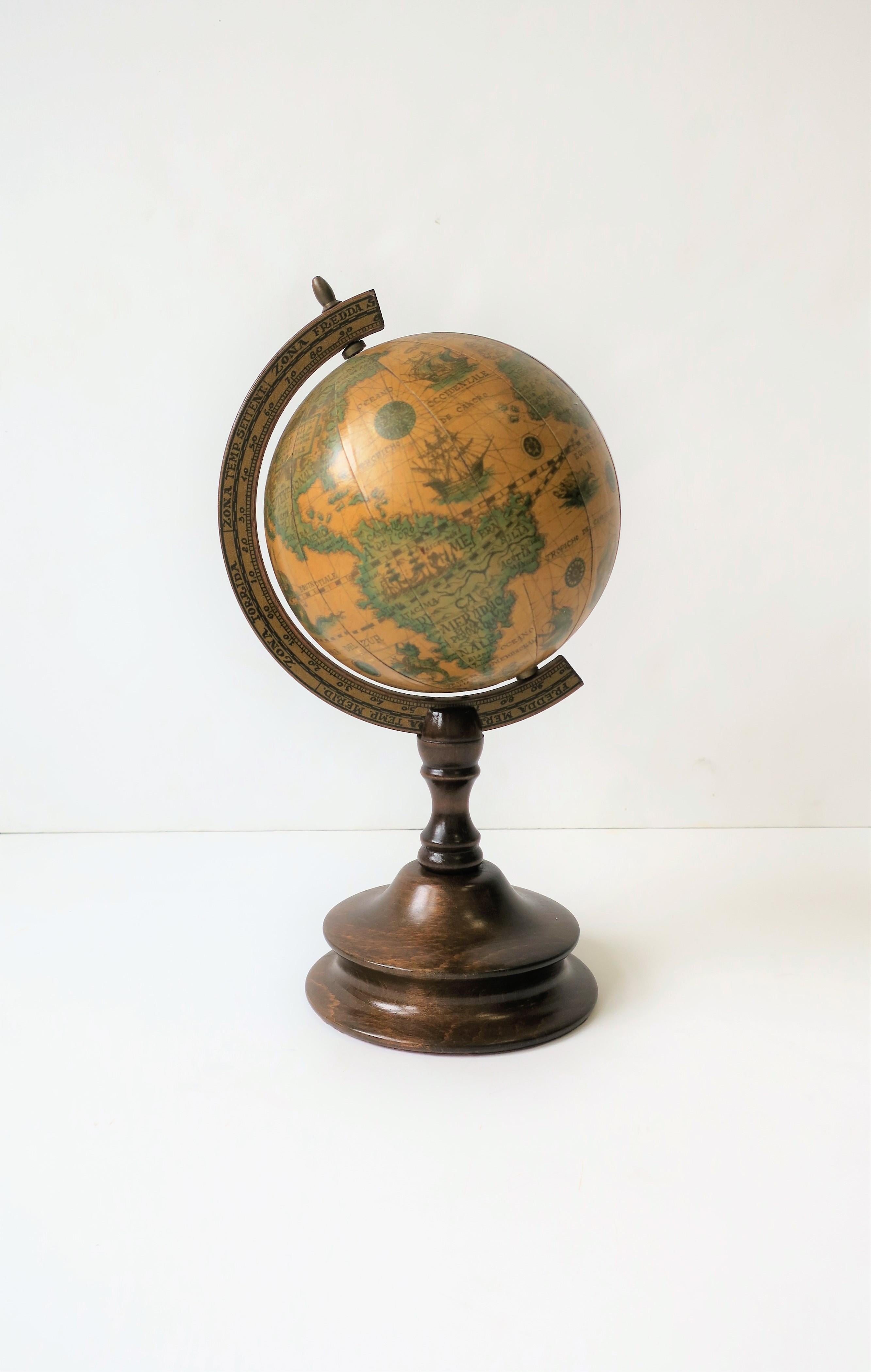 Wood World Globe That Spins