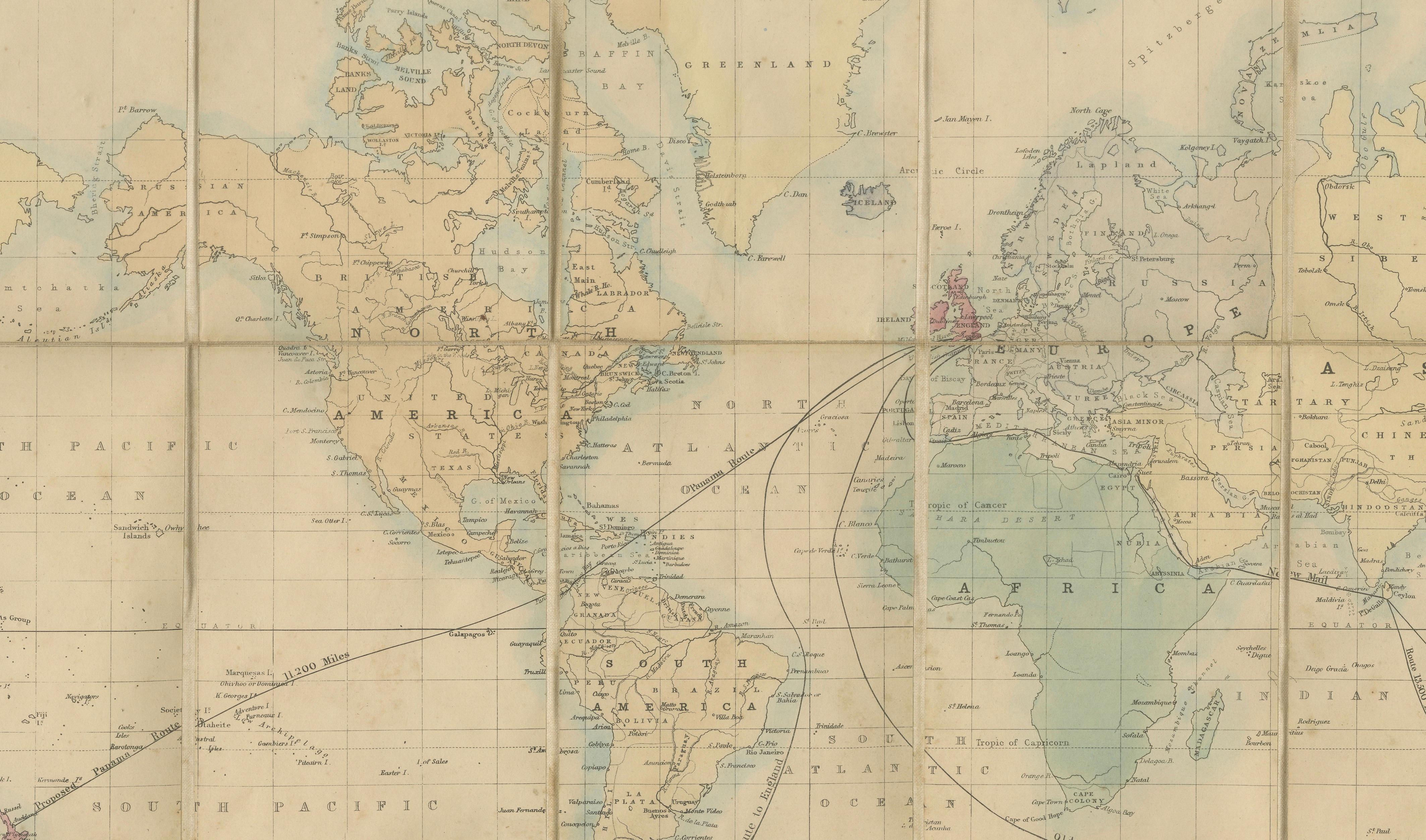 World Mail and Passenger Routes to New Zealand, 1883