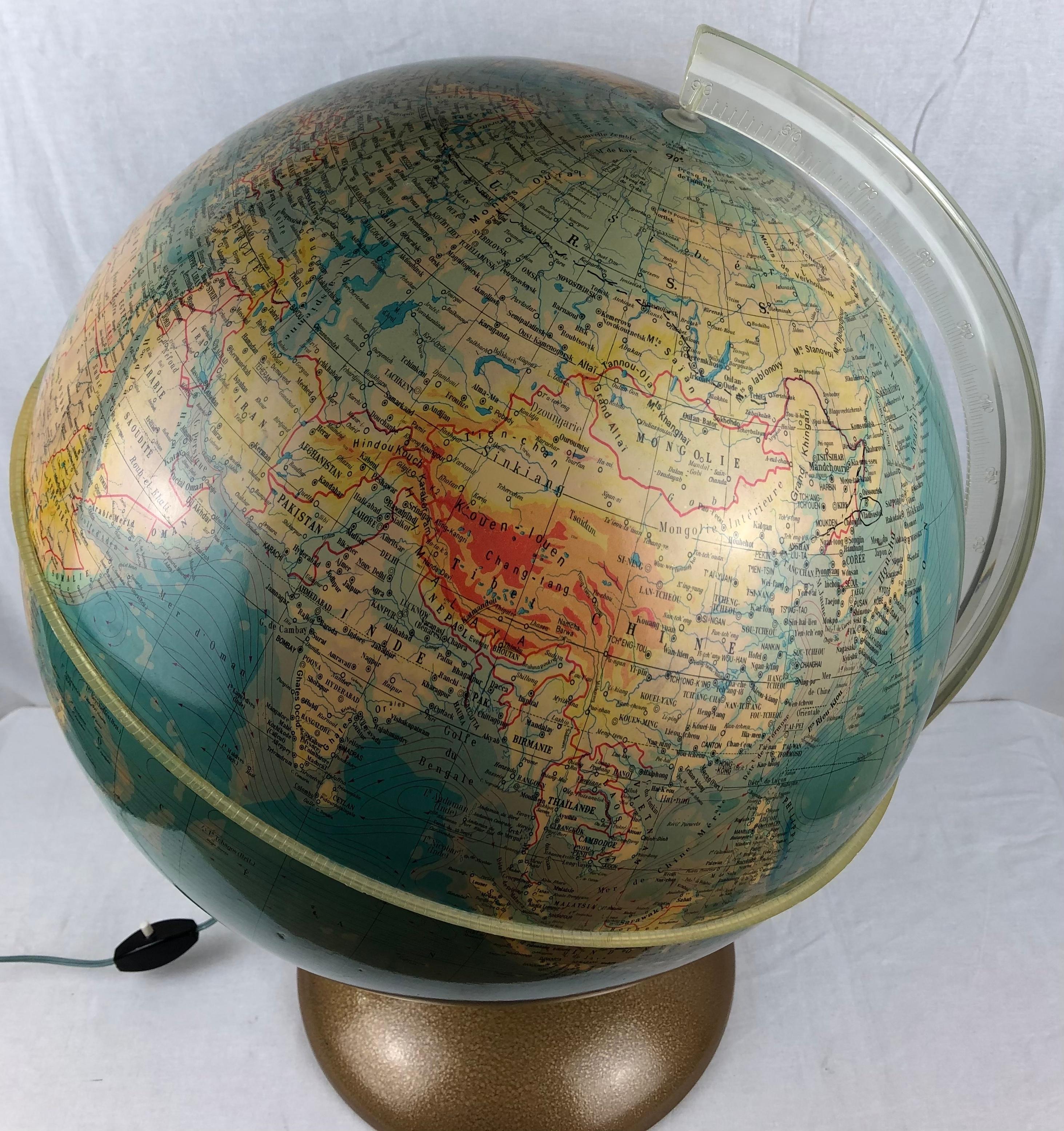 world map globe lamp