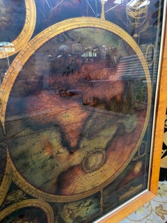 World map in eglomised glass