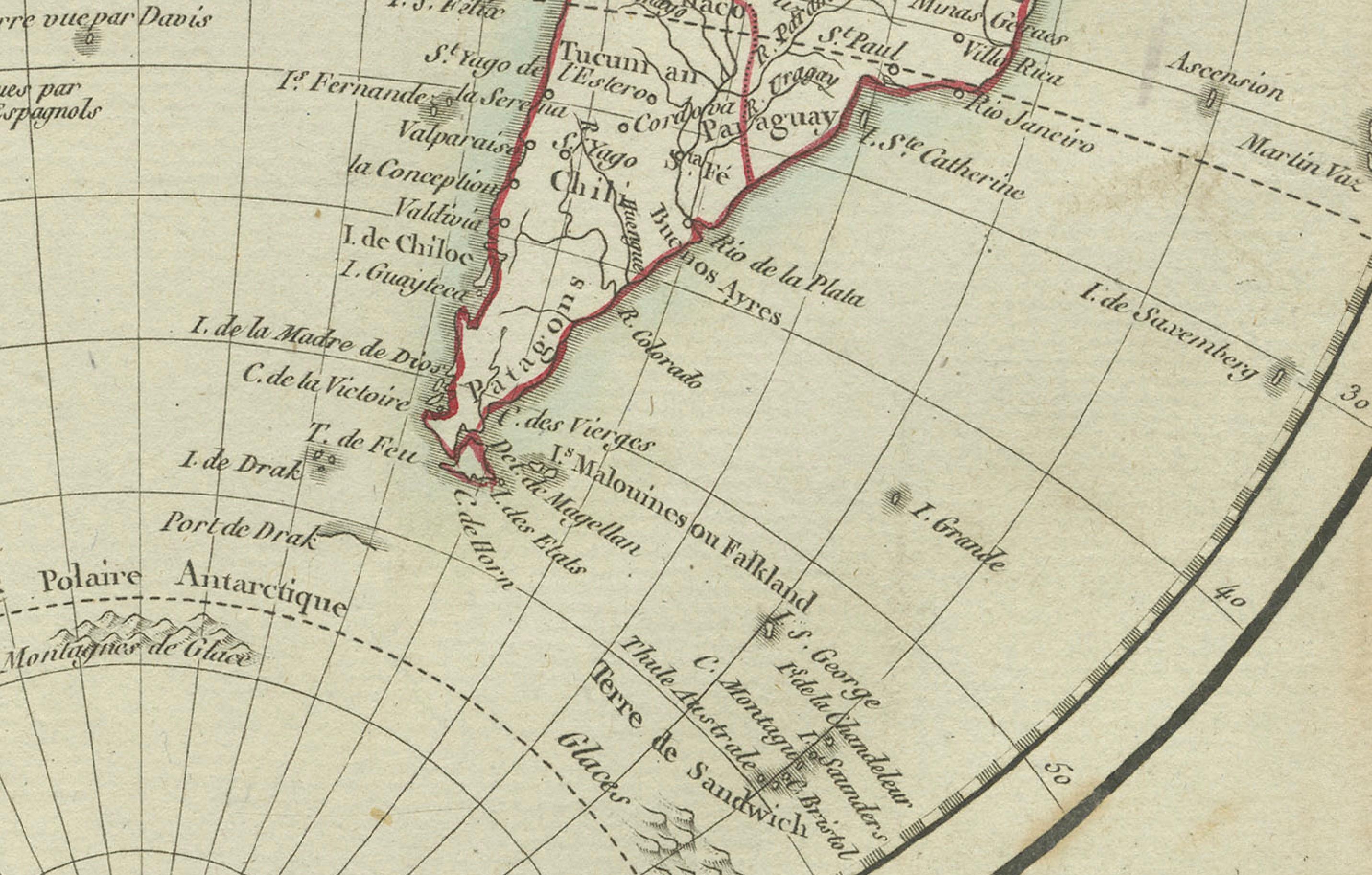 Weltkarte in zwei Hemisphären: Ost und West - Tardieu-Atlas von 1802 im Angebot 2