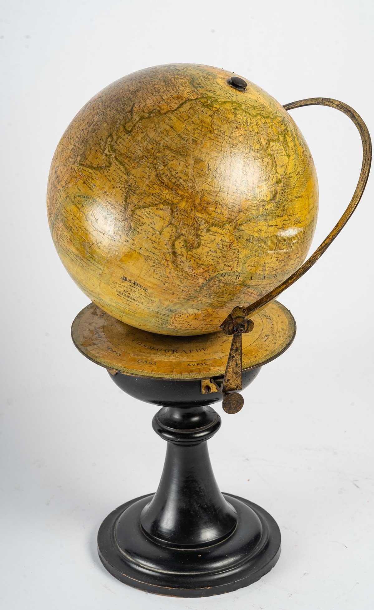 World Map of 19th Century In Good Condition In Saint-Ouen, FR