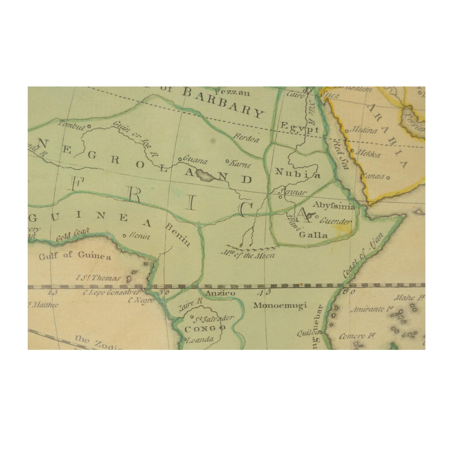 World Map Published in June 1783 by Stackhouse and Engraved by S.J. Neele London 12