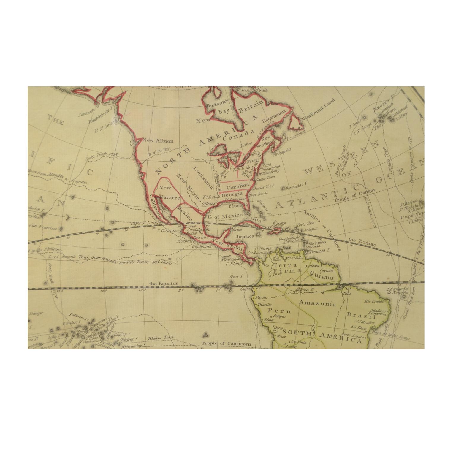 World Map Published in June 1783 by Stackhouse and Engraved by S.J. Neele London 3