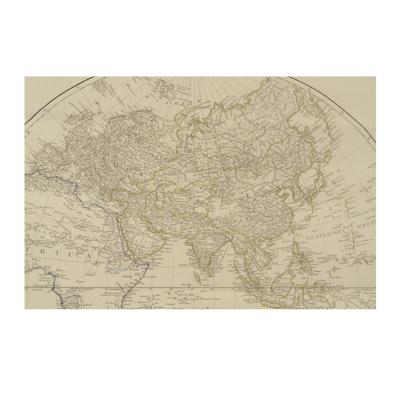 Antique World Map Published in Vienna 1786 by Franz Anton Schraembl 11